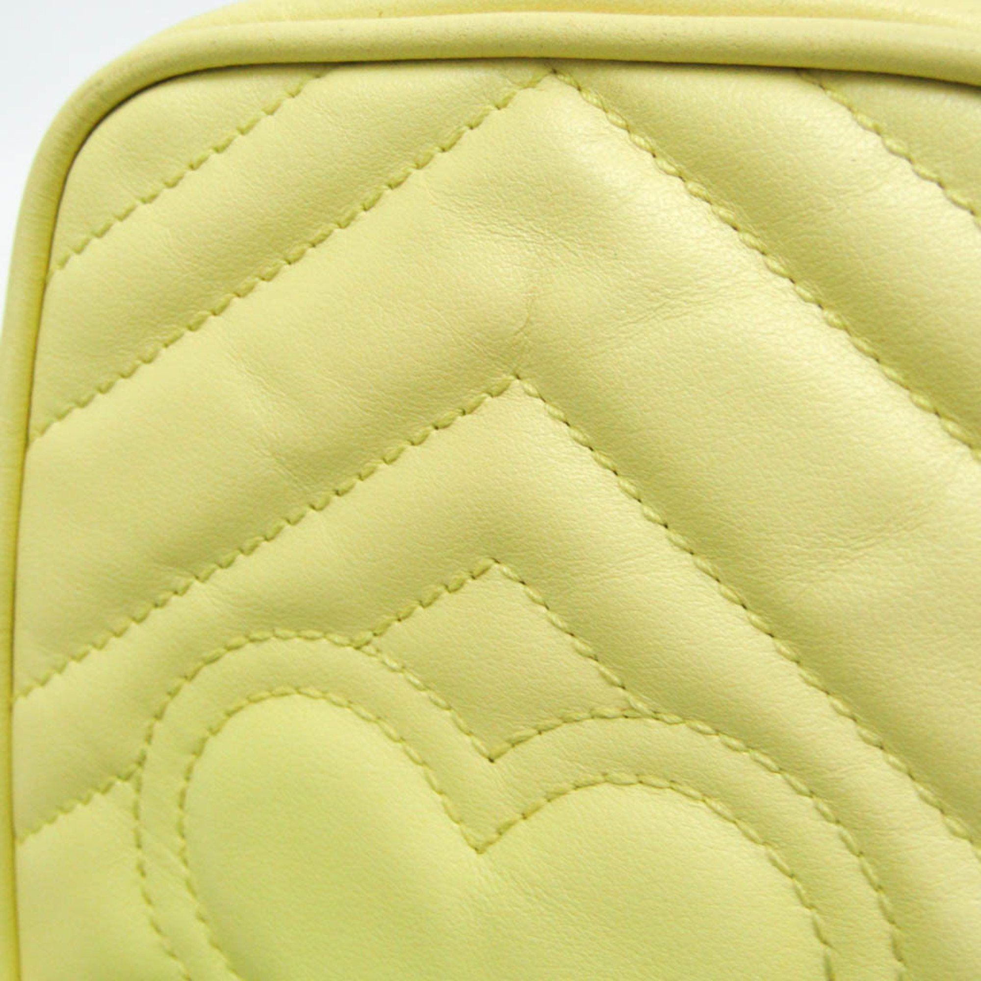 Gucci Marmont Yellow Leather Shoulder Bag (Pre-Owned) Size ONE SIZE - 13 Thumbnail
