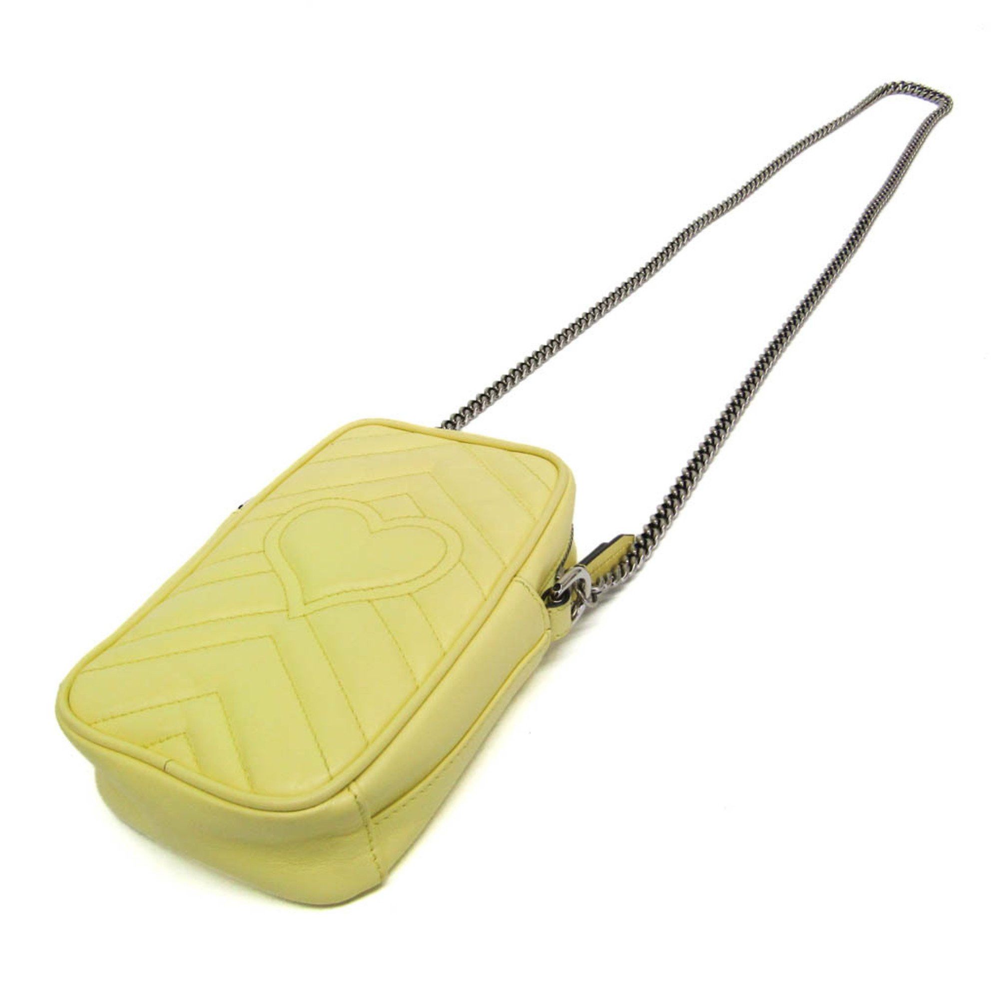 Gucci Marmont Yellow Leather Shoulder Bag (Pre-Owned) Size ONE SIZE - 2 Thumbnail