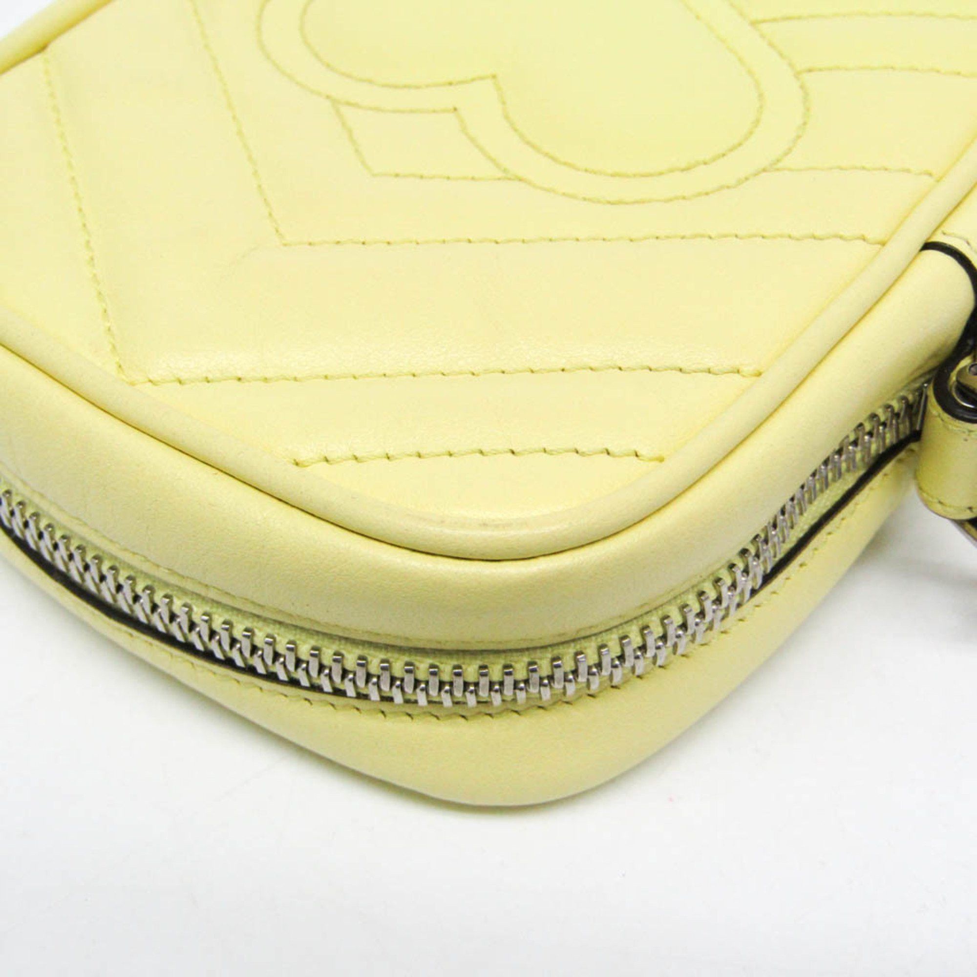 Gucci Marmont Yellow Leather Shoulder Bag (Pre-Owned) Size ONE SIZE - 5 Thumbnail