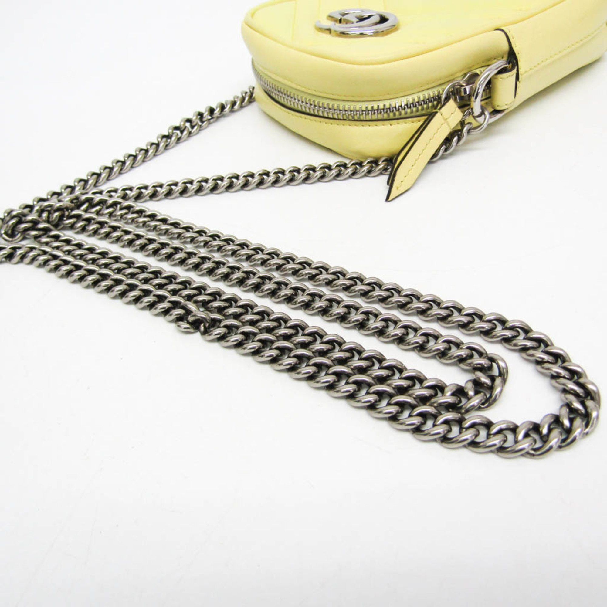 Gucci Marmont Yellow Leather Shoulder Bag (Pre-Owned) Size ONE SIZE - 3 Thumbnail