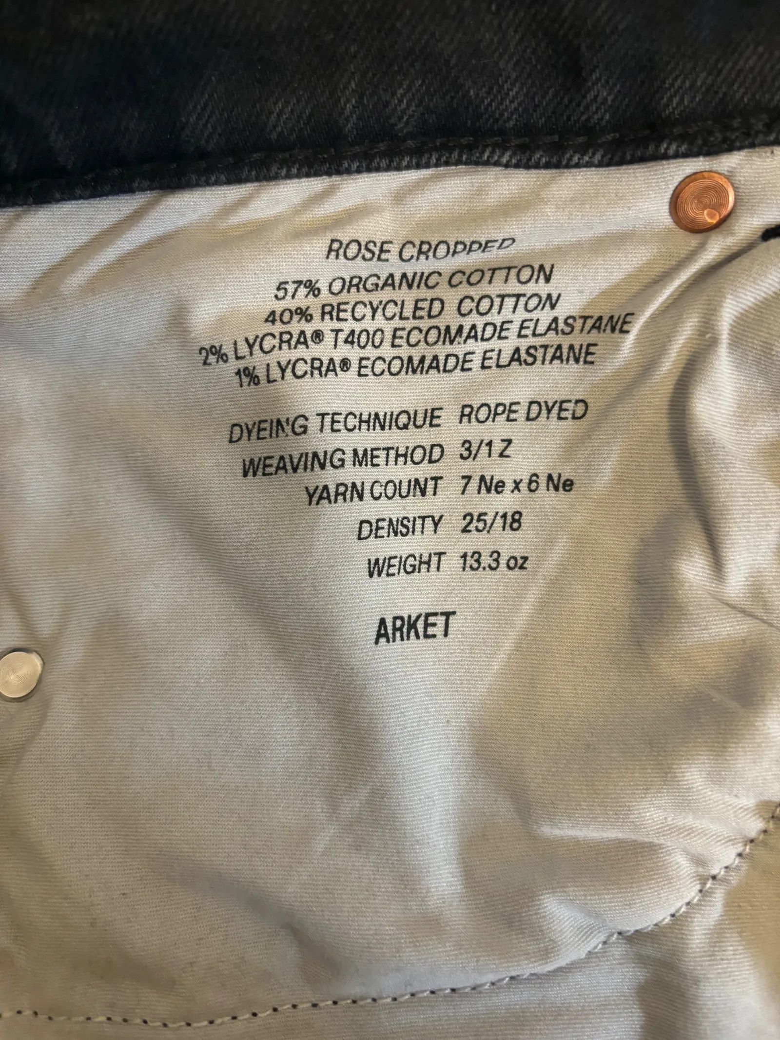 Arket Arket Rose cropped Jeans Size 33" - 2 Thumbnail