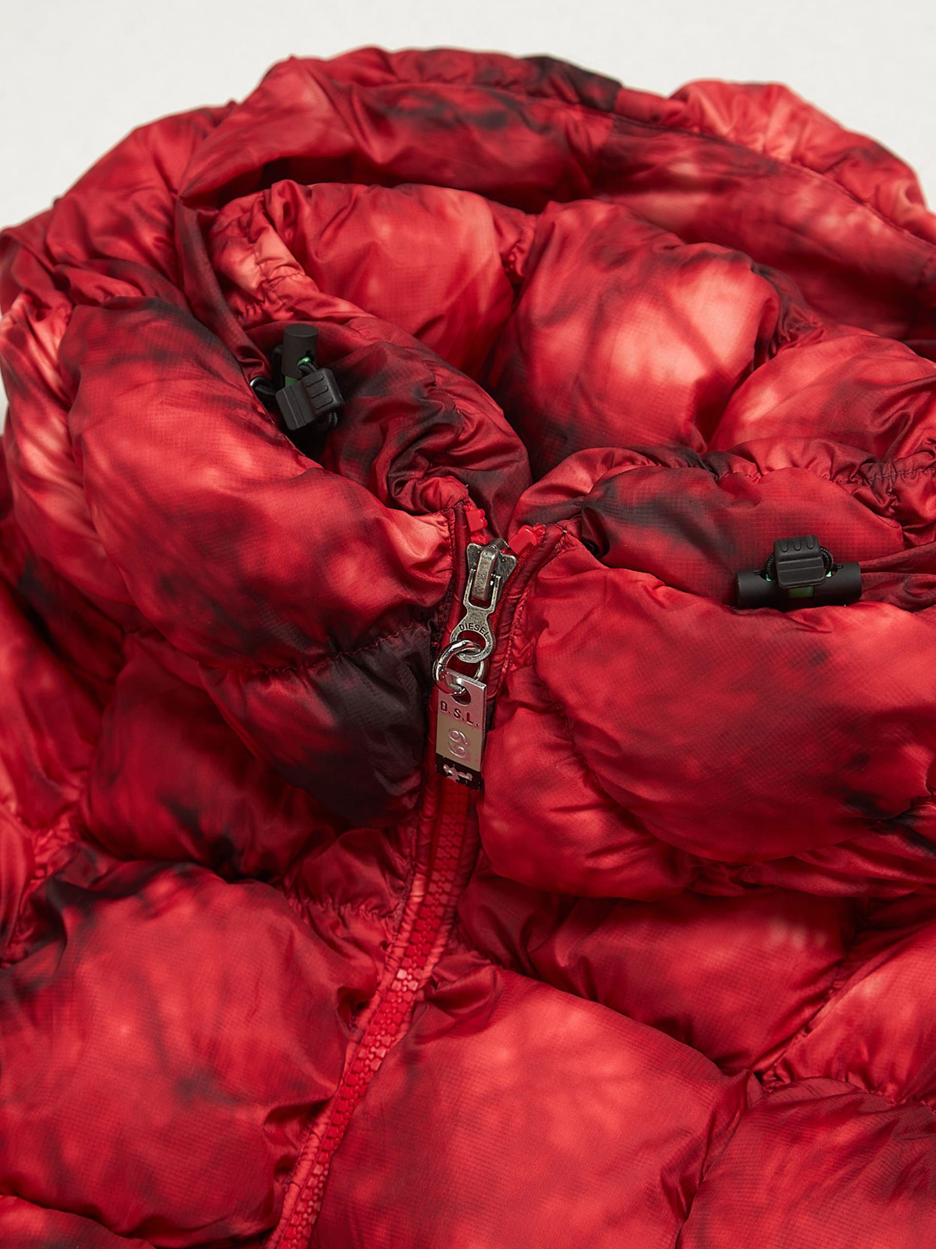 Diesel Red Black Padded Ripstop Puffer Polyester Jacket Size US L / EU 52-54 / 3 - 3 Thumbnail