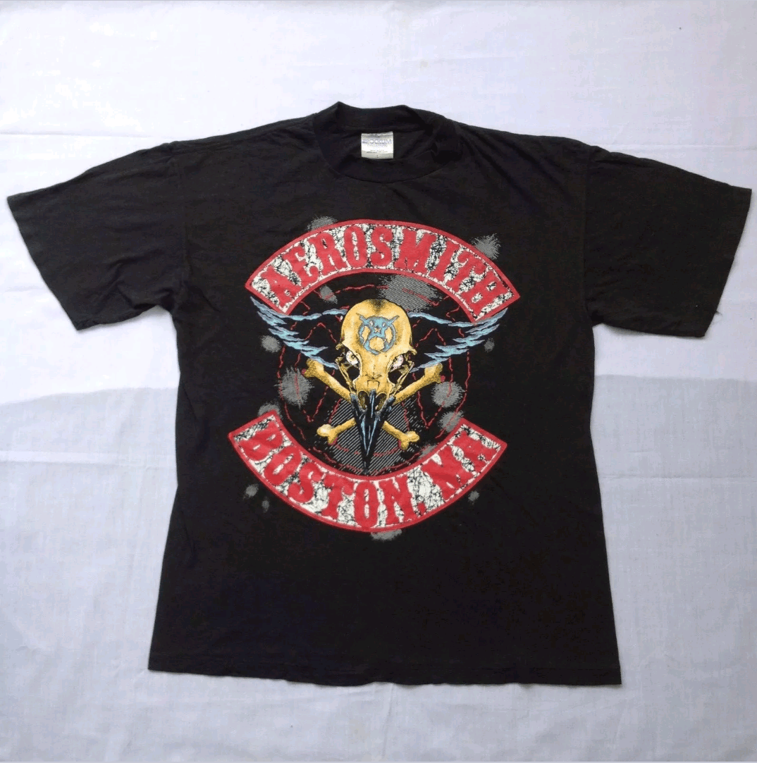 Aerosmith × Brockum × Vintage Vtg Aerosmith Pushead Pump Tour 1990 Boston Japan Australia Size US L / EU 52-54 / 3 - 1 Thumbnail
