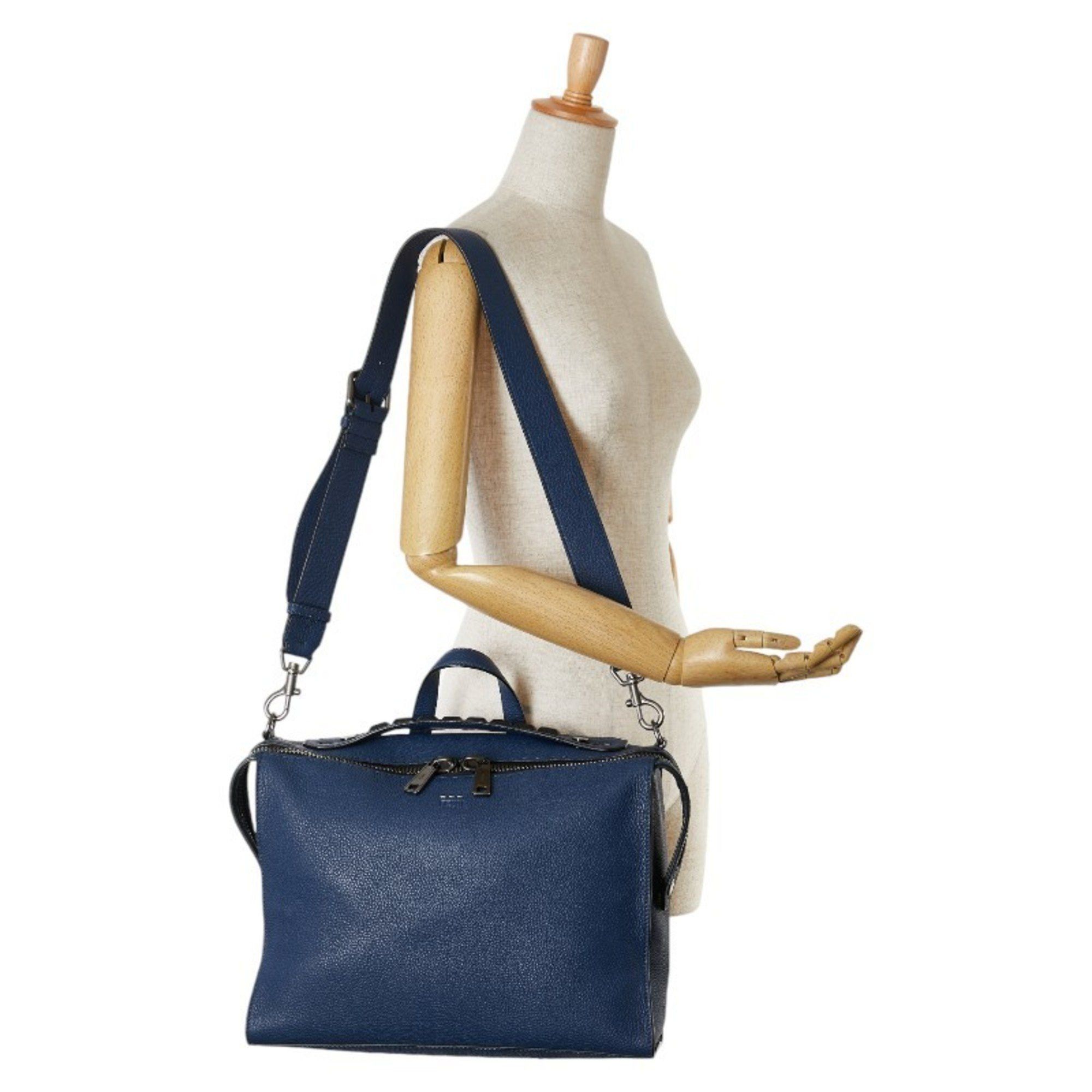 Fendi FENDI Bag Shoulder 7V00 Blue Leather Men's Size ONE SIZE - 9 Thumbnail