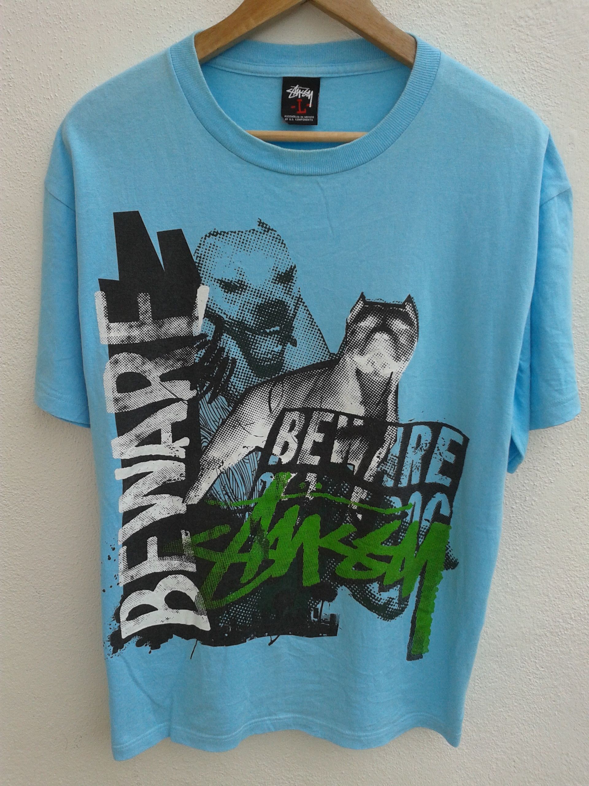 Stussy Vintage 90s STUSSY Beware Big Animal Graphic Art Stussy Vintage 90s STUSSY Beware Big Animal Graphic Art