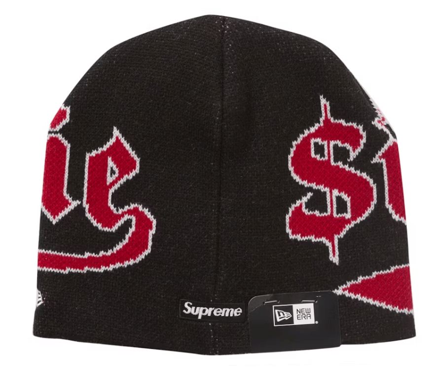 Supreme New Era Accent Beanie Black | Grailed
