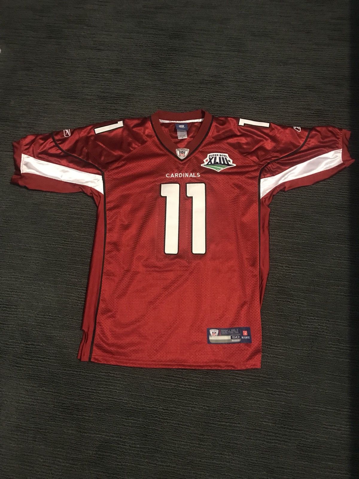 Larry Fitzgerald #11 Arizona Cardinals NFL Super Bowl Reebok