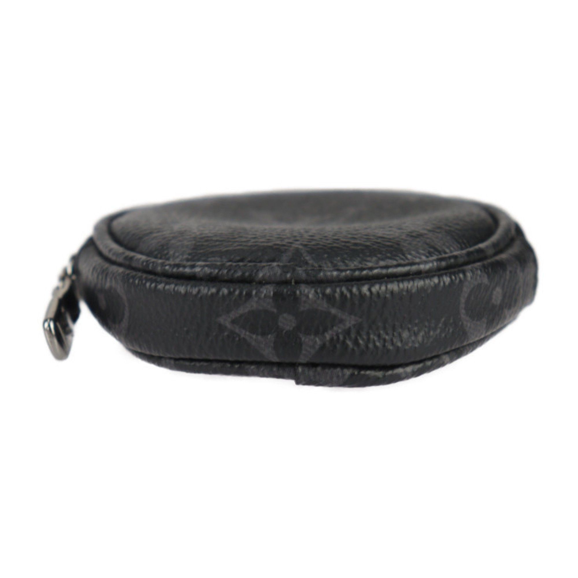 Louis Vuitton Louis Vuitton Porte Cle Round Monogram Eclipse Wallet/Coin Case M62796 Leather Black Grey Coin Purse Key Bag Charm Size ONE SIZE - 4 Thumbnail