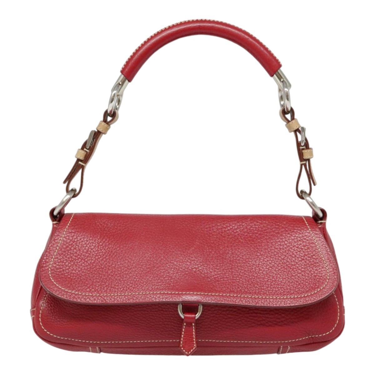 Prada Red Leather Shoulder Bag (Pre-Owned) Size ONE SIZE - 2 Thumbnail