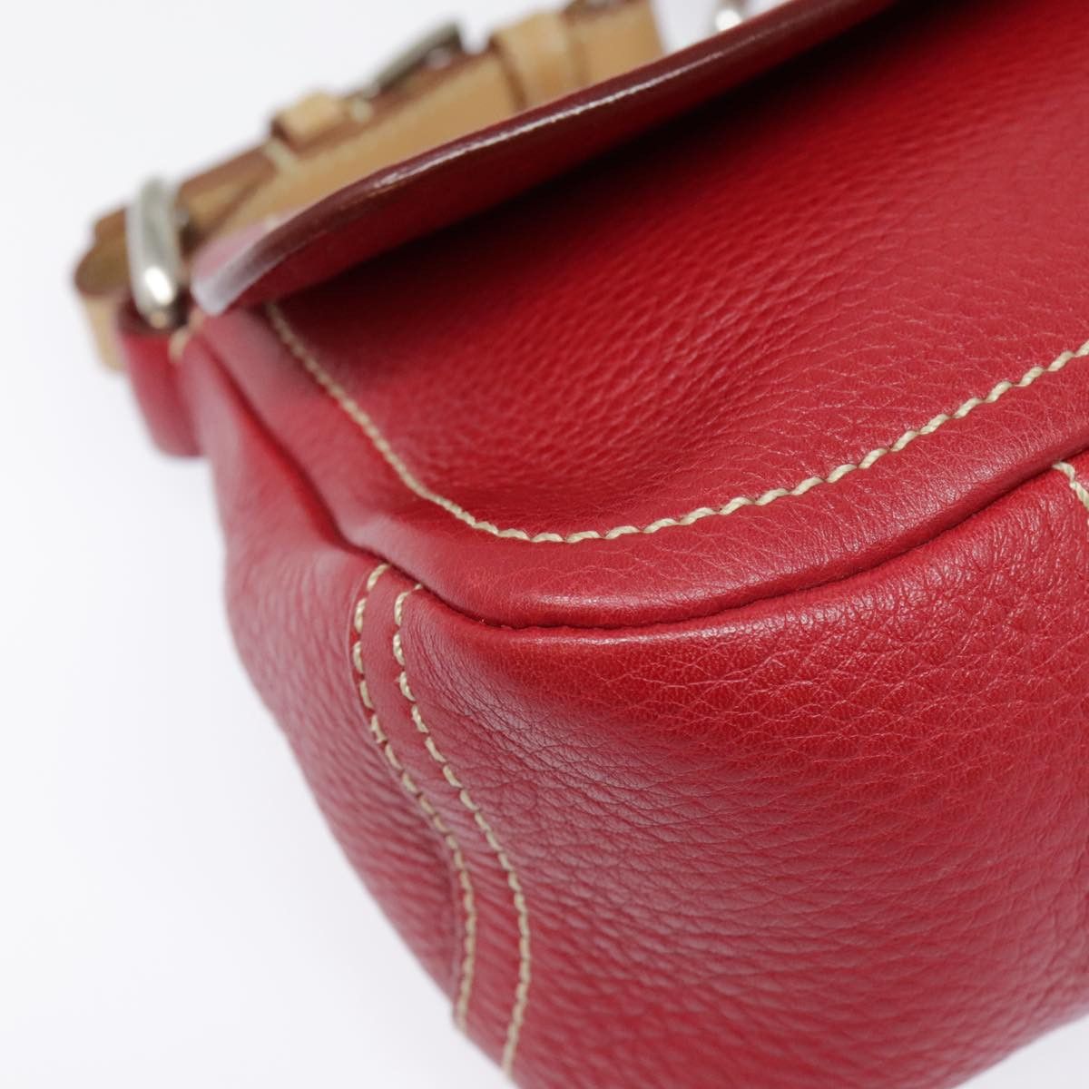 Prada Red Leather Shoulder Bag (Pre-Owned) Size ONE SIZE - 9 Thumbnail