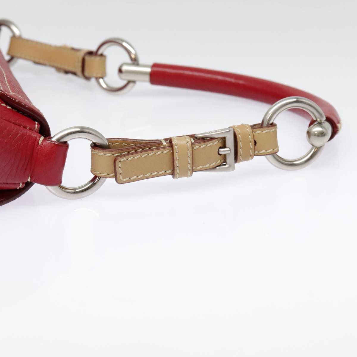 Prada Red Leather Shoulder Bag (Pre-Owned) Size ONE SIZE - 6 Thumbnail