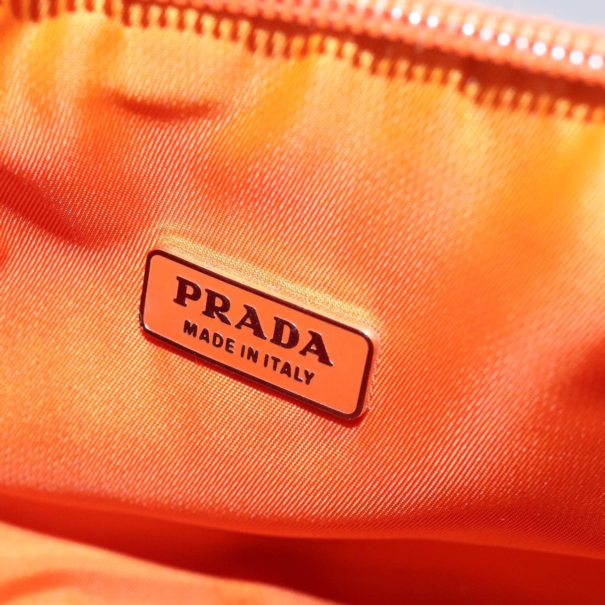Prada Tessuto Orange Synthetic Handbag (Pre-Owned) Size ONE SIZE - 11 Thumbnail