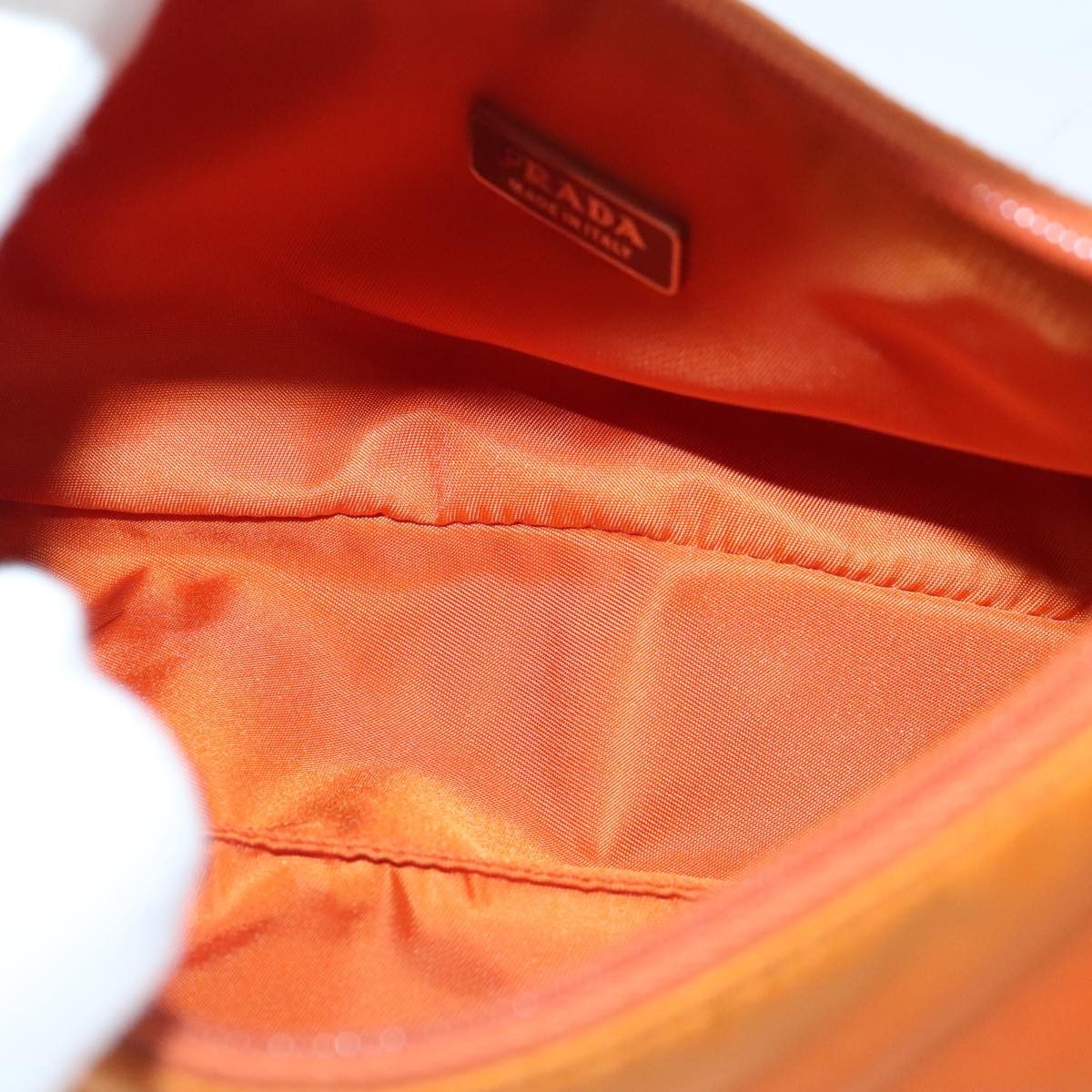 Prada Tessuto Orange Synthetic Handbag (Pre-Owned) Size ONE SIZE - 7 Thumbnail