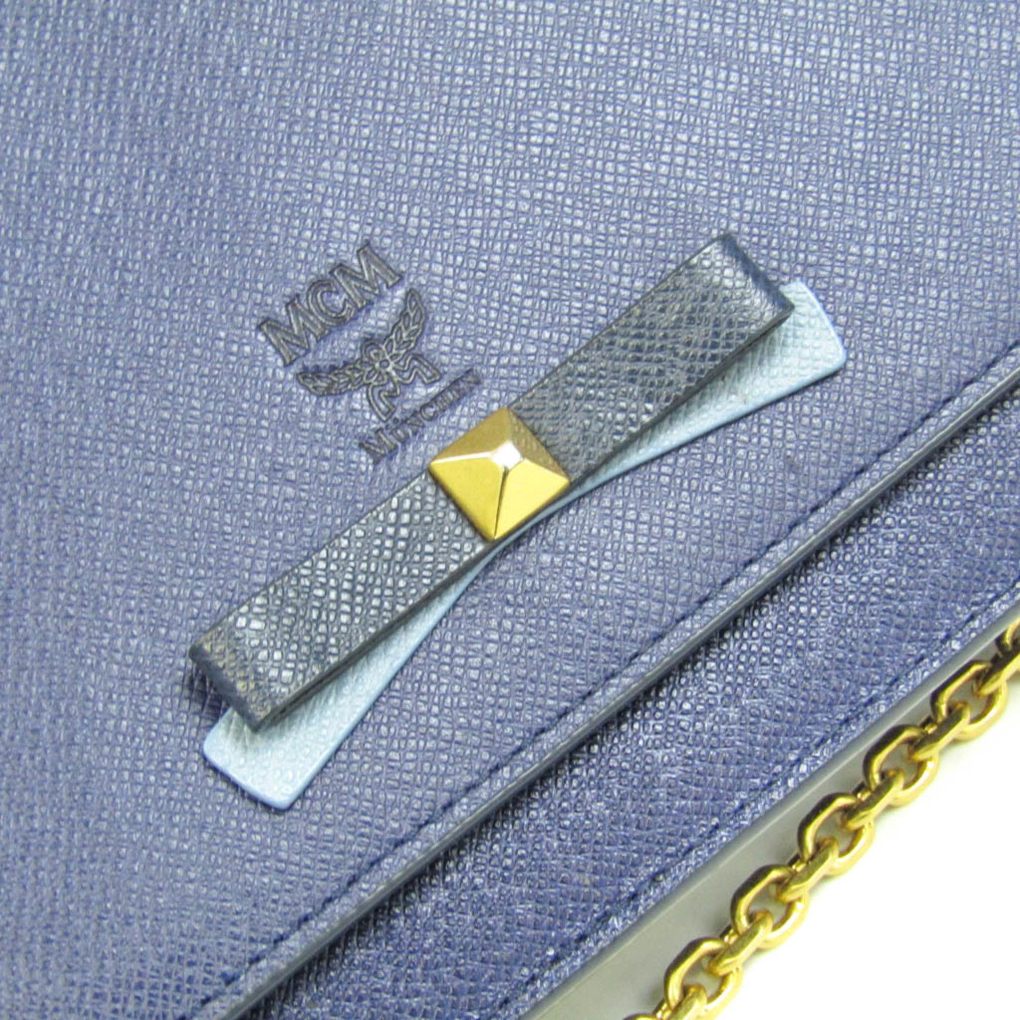 MCM Blue Leather Wallet (Pre-Owned) Size ONE SIZE - 5 Thumbnail