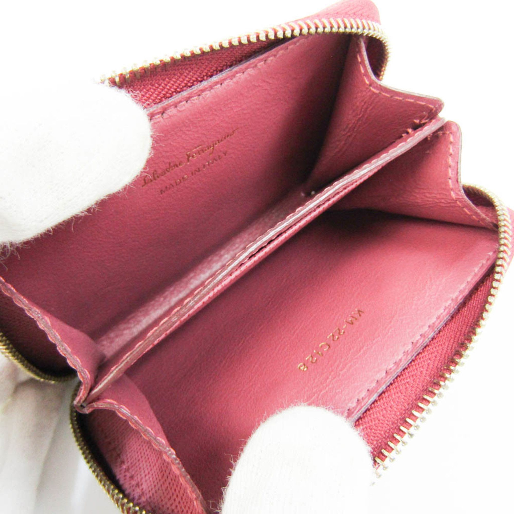 Salvatore Ferragamo Vara Pink Leather Wallet (Pre-Owned) Size ONE SIZE - 3 Thumbnail