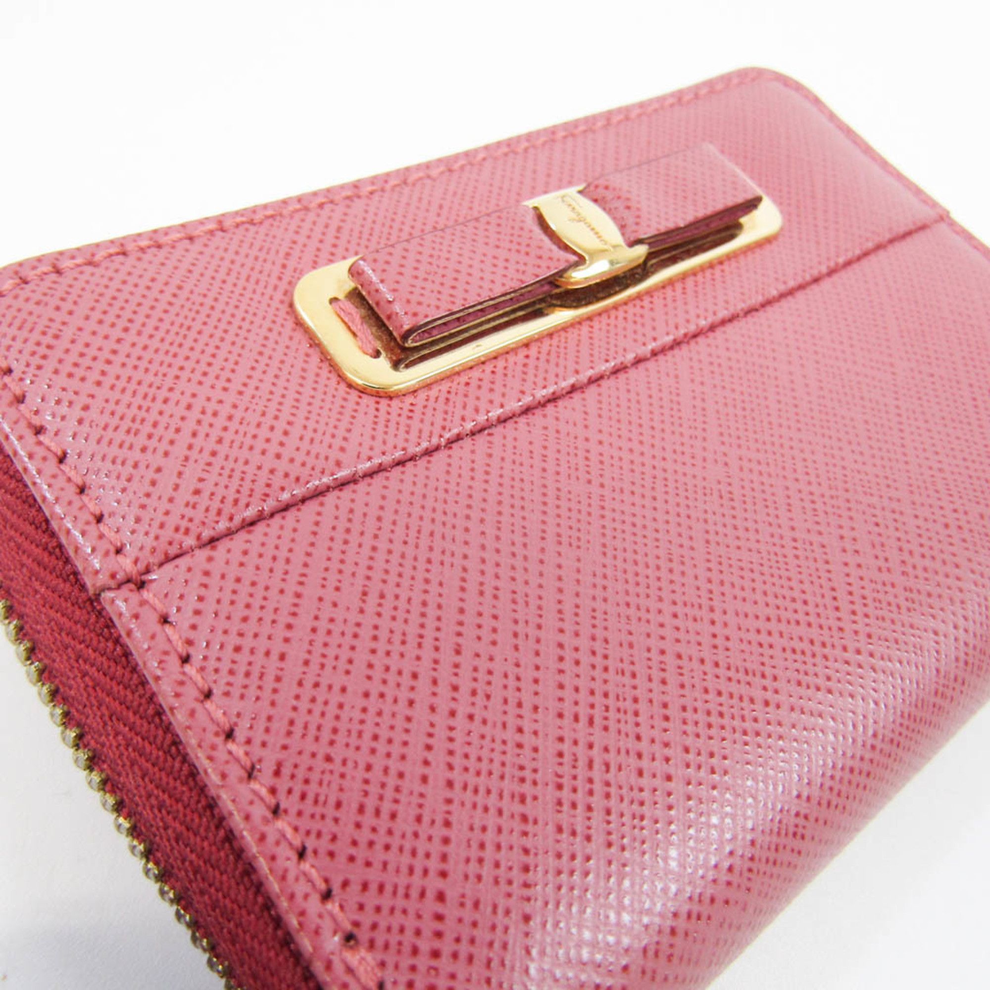 Salvatore Ferragamo Vara Pink Leather Wallet (Pre-Owned) Size ONE SIZE - 9 Thumbnail