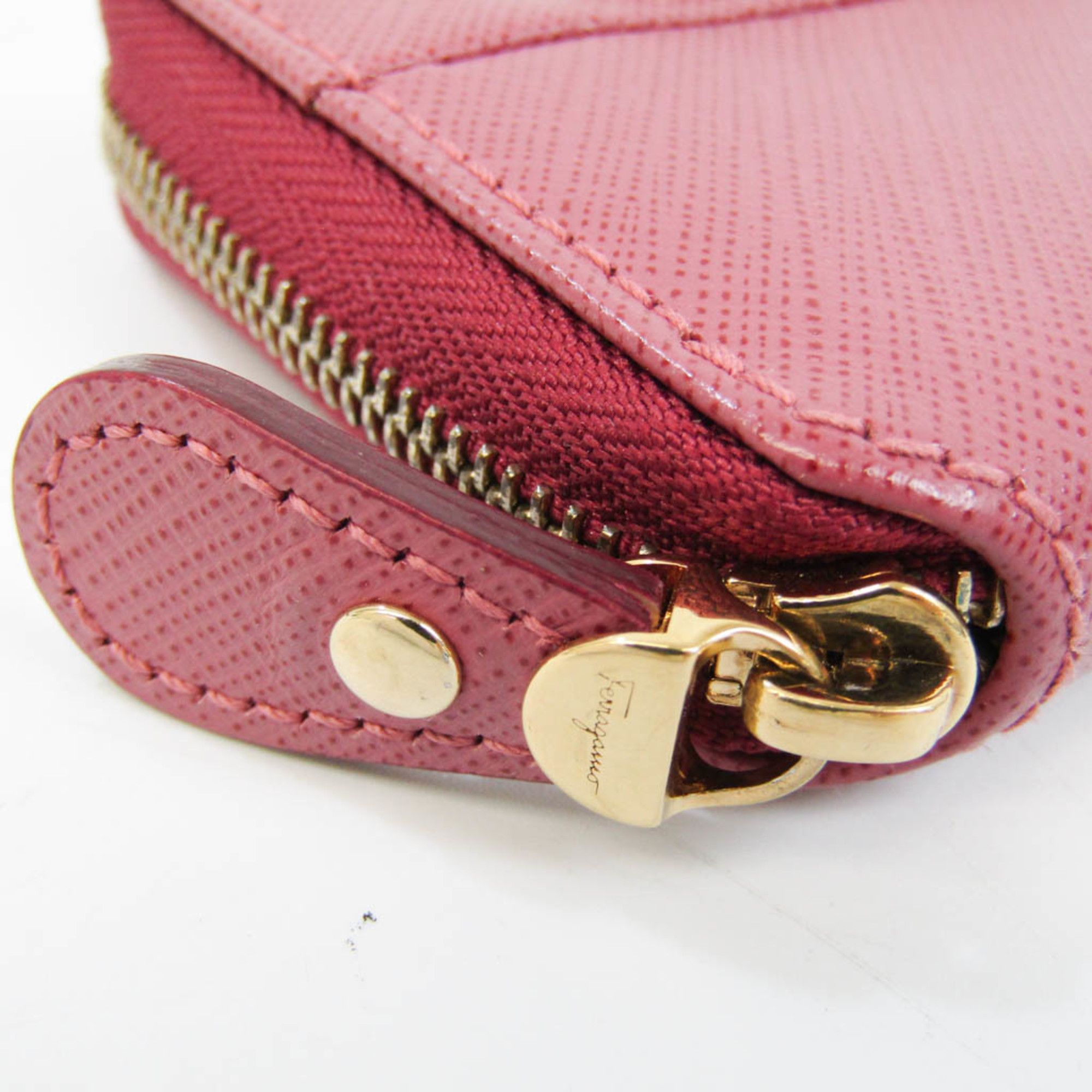 Salvatore Ferragamo Vara Pink Leather Wallet (Pre-Owned) Size ONE SIZE - 6 Thumbnail