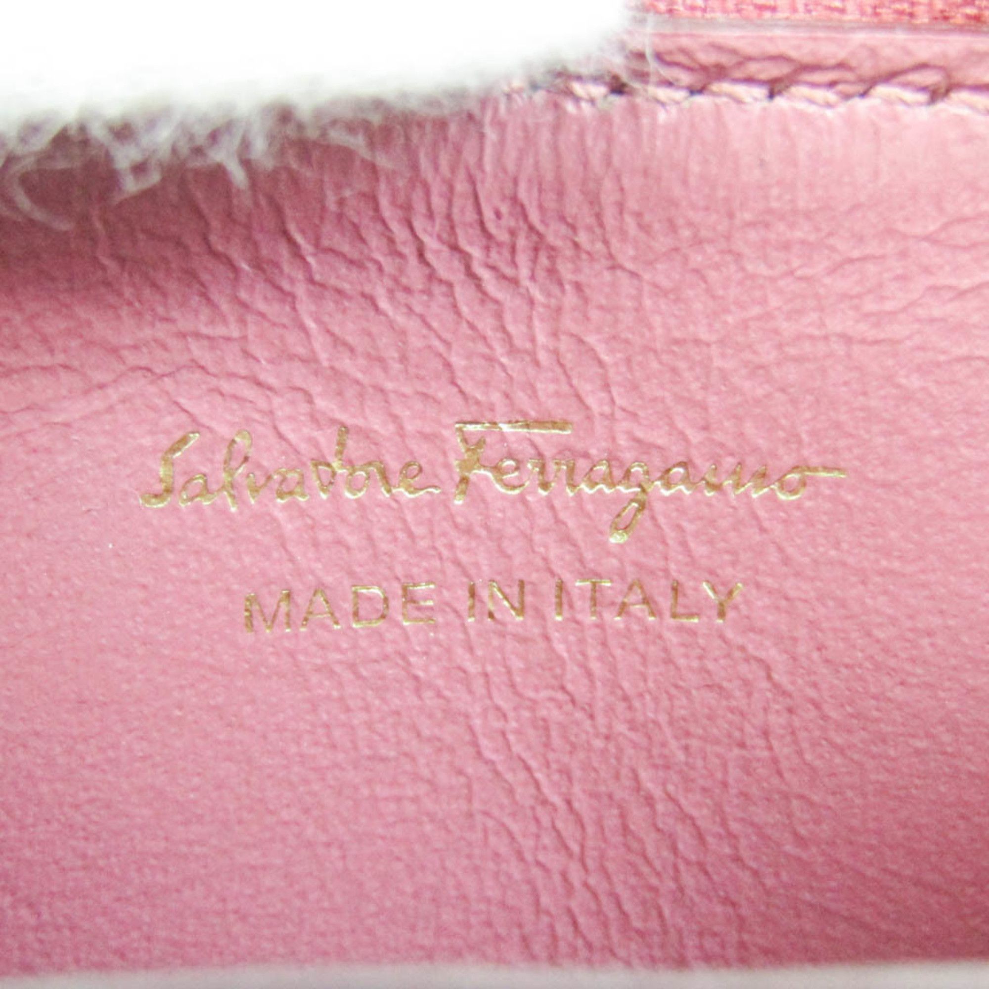 Salvatore Ferragamo Vara Pink Leather Wallet (Pre-Owned) Size ONE SIZE - 5 Thumbnail