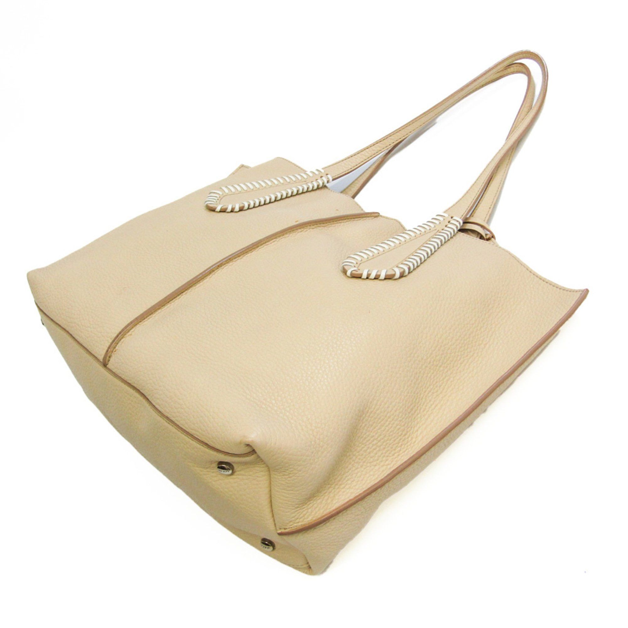 Tod's Joy Beige Leather Tote Bag (Pre-Owned) Size ONE SIZE - 2 Thumbnail