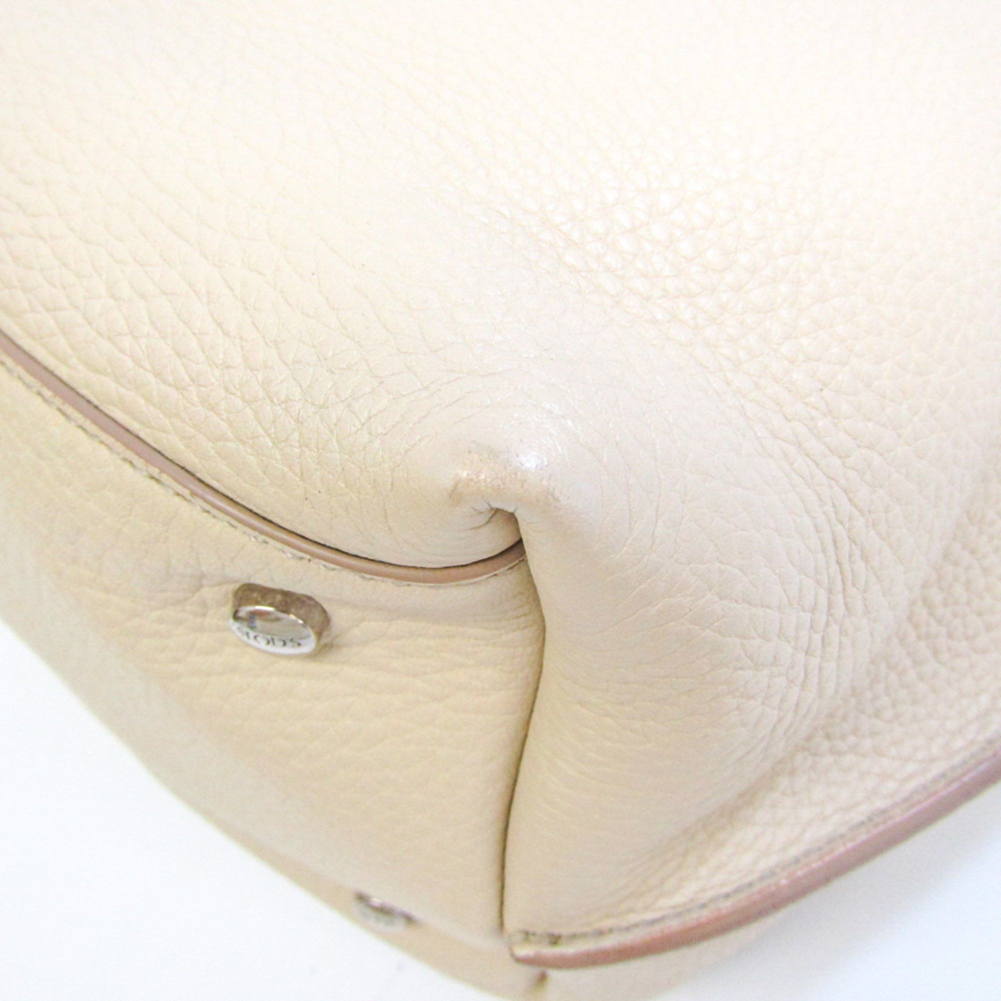 Tod's Joy Beige Leather Tote Bag (Pre-Owned) Size ONE SIZE - 5 Thumbnail