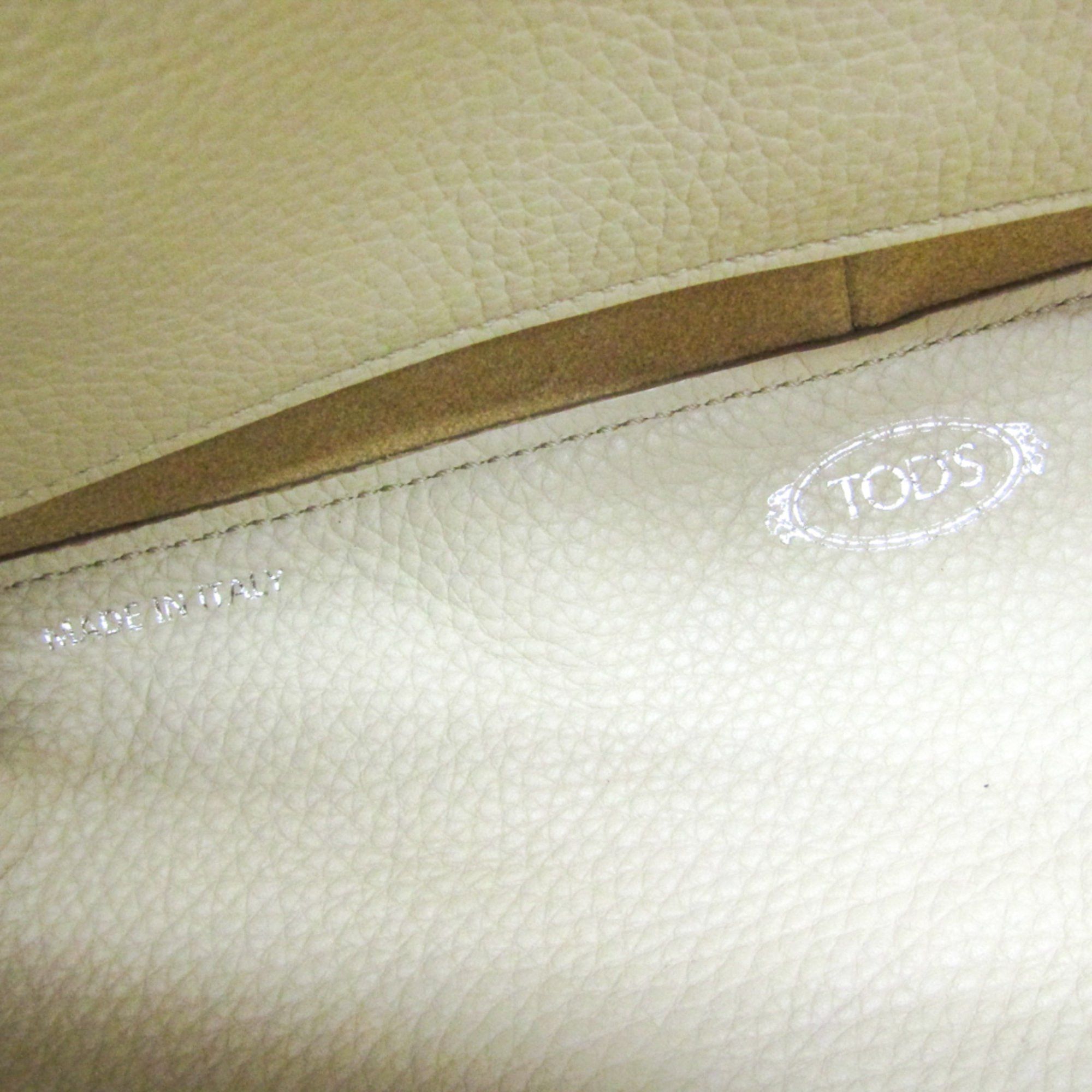 Tod's Joy Beige Leather Tote Bag (Pre-Owned) Size ONE SIZE - 12 Thumbnail