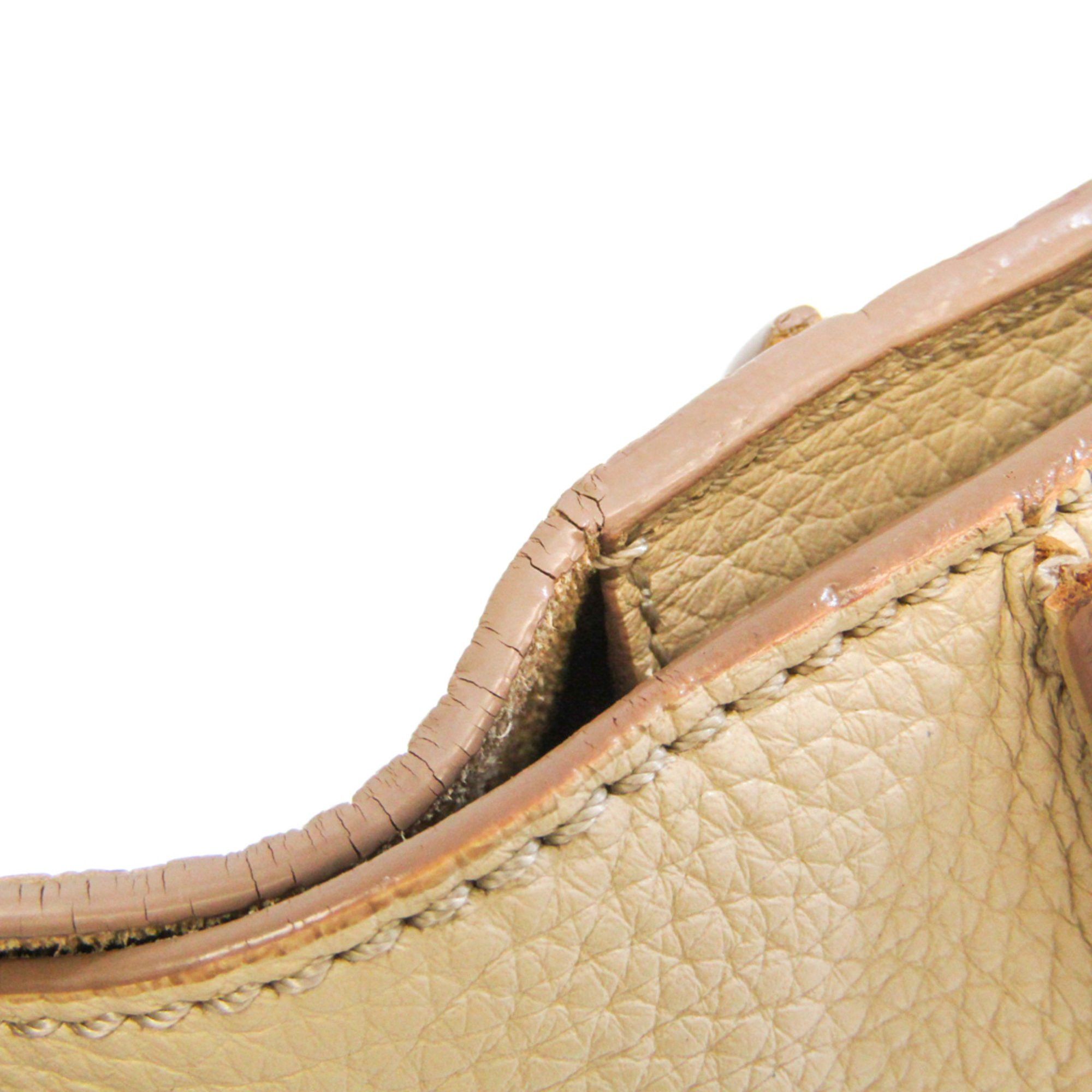 Tod's Joy Beige Leather Tote Bag (Pre-Owned) Size ONE SIZE - 10 Thumbnail