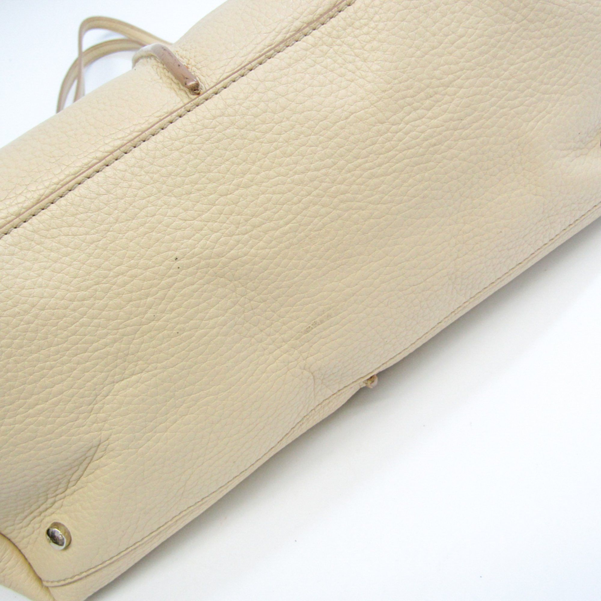 Tod's Joy Beige Leather Tote Bag (Pre-Owned) Size ONE SIZE - 3 Thumbnail