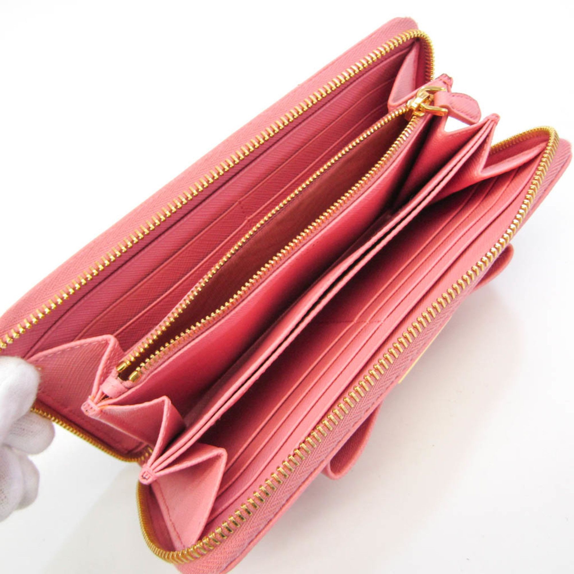 Prada Ribbon Pink Leather Wallet (Pre-Owned) Size ONE SIZE - 3 Thumbnail