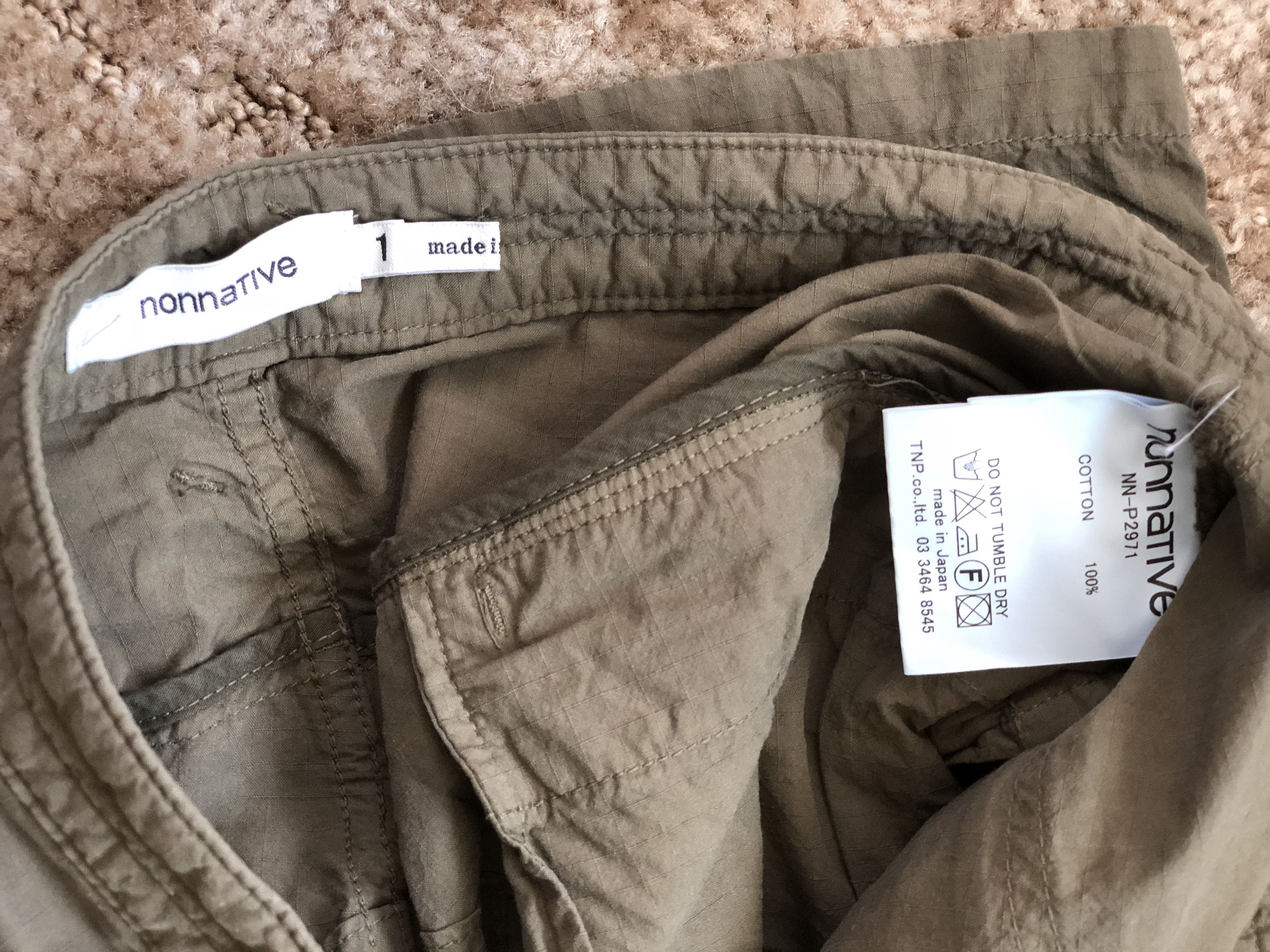Nonnative Olive Trooper shorts cotton ripstop overdyed size 1 Size US 30 / EU 46 - 7 Thumbnail
