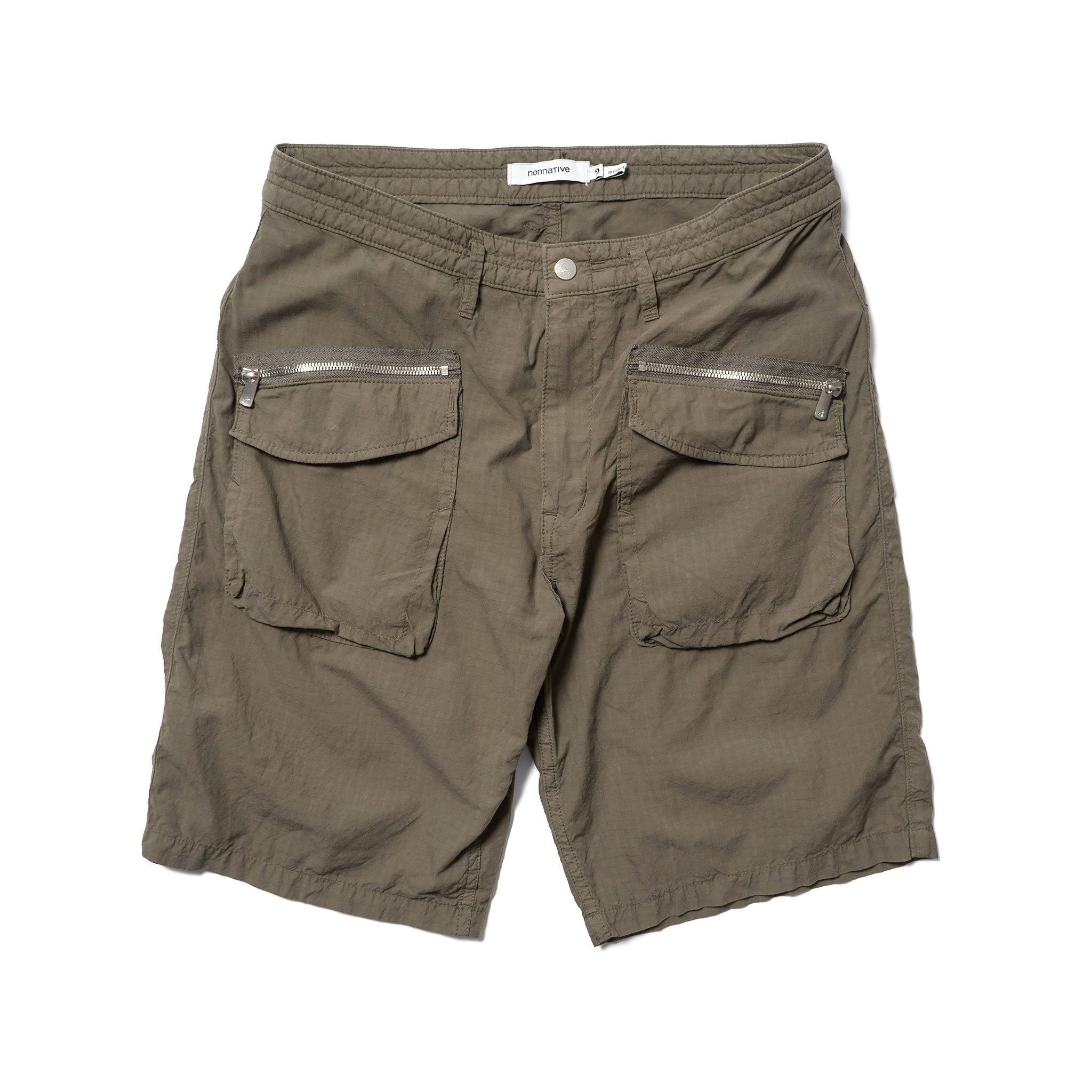 Nonnative Olive Trooper shorts cotton ripstop overdyed size 1 Size US 30 / EU 46 - 2 Thumbnail