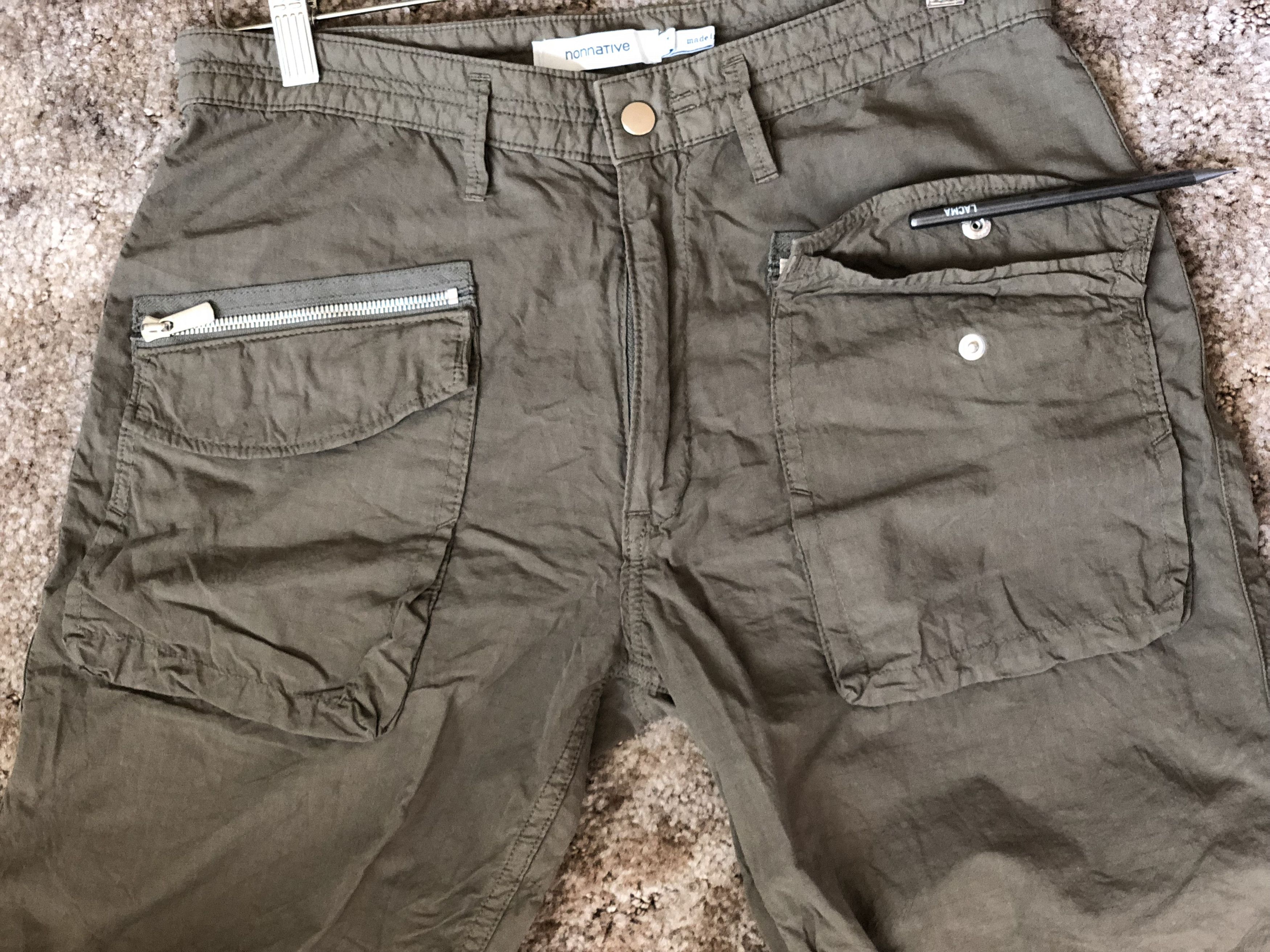 Nonnative Olive Trooper shorts cotton ripstop overdyed size 1 Size US 30 / EU 46 - 6 Thumbnail