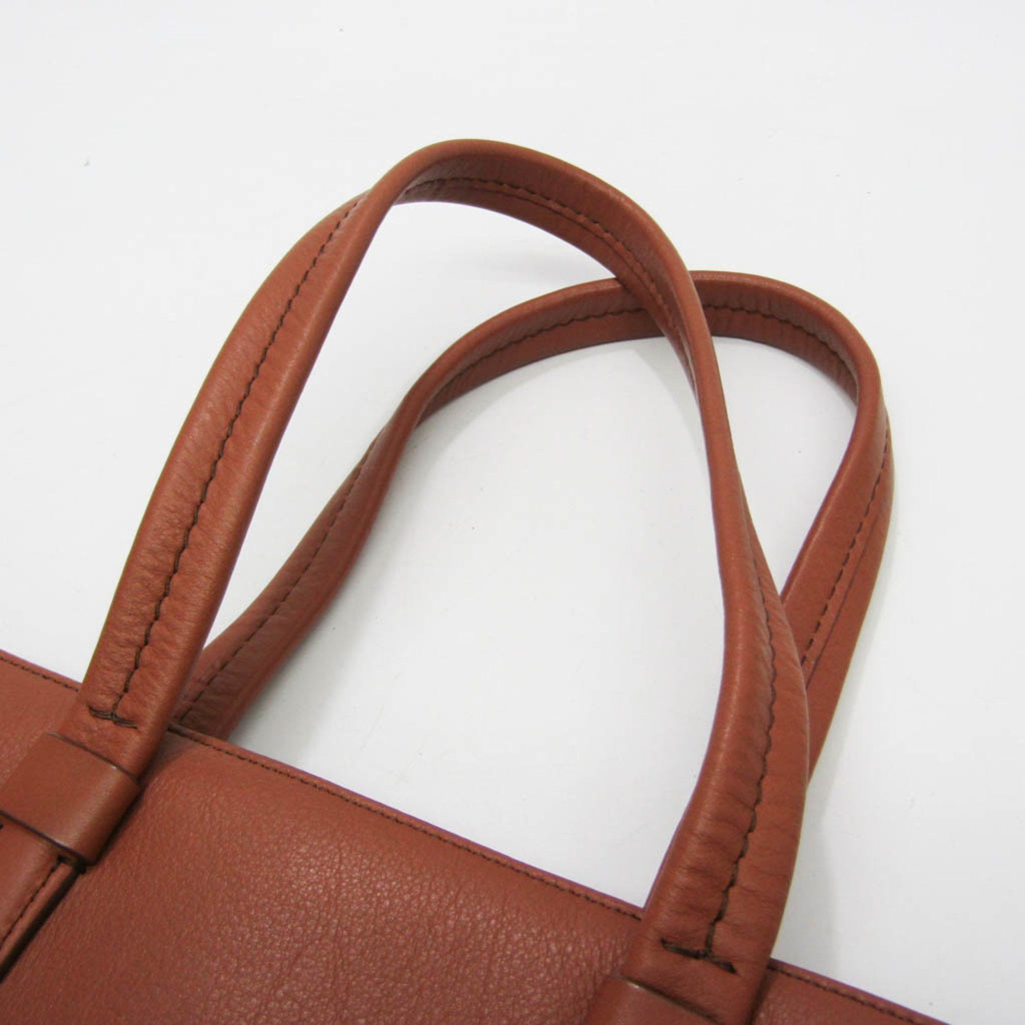 Salvatore Ferragamo Gancini Brown Leather Tote Bag (Pre-Owned) Size ONE SIZE - 10 Thumbnail