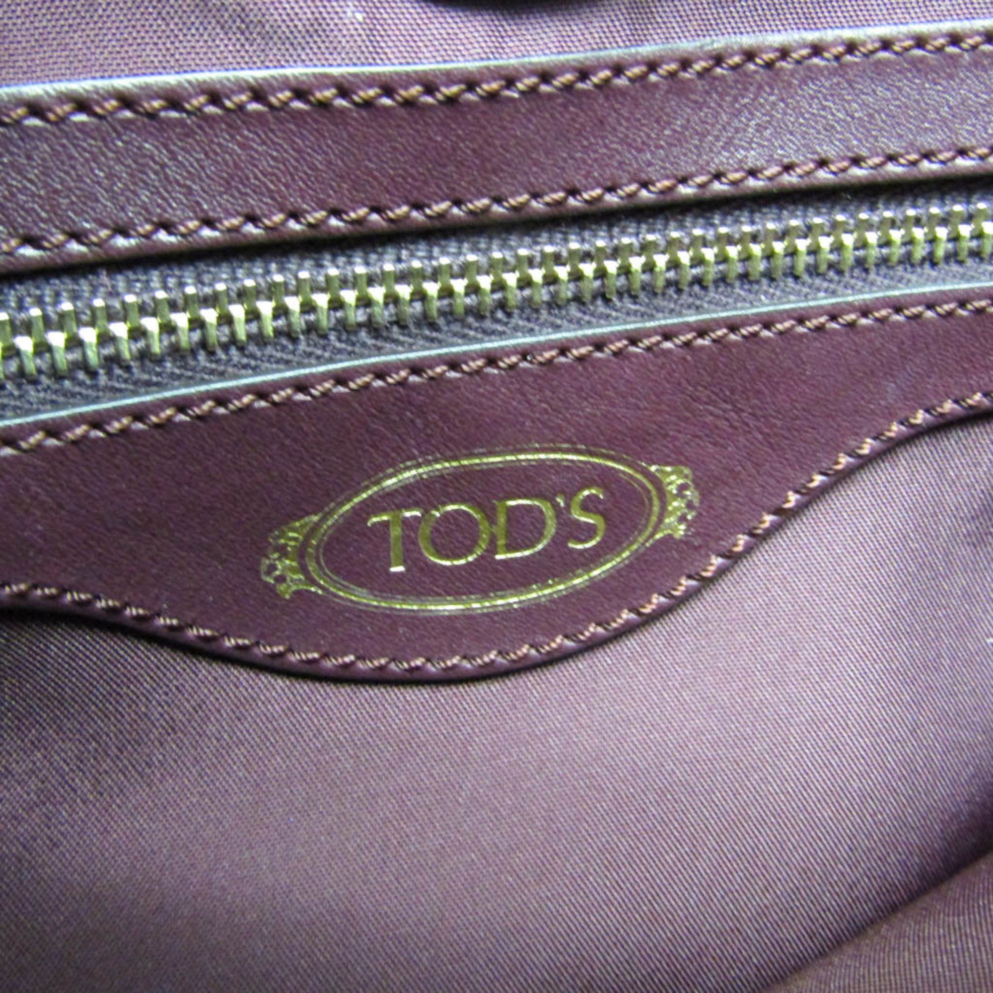 Tod's - Purple Leather Handbag (Pre-Owned) Size ONE SIZE - 5 Thumbnail