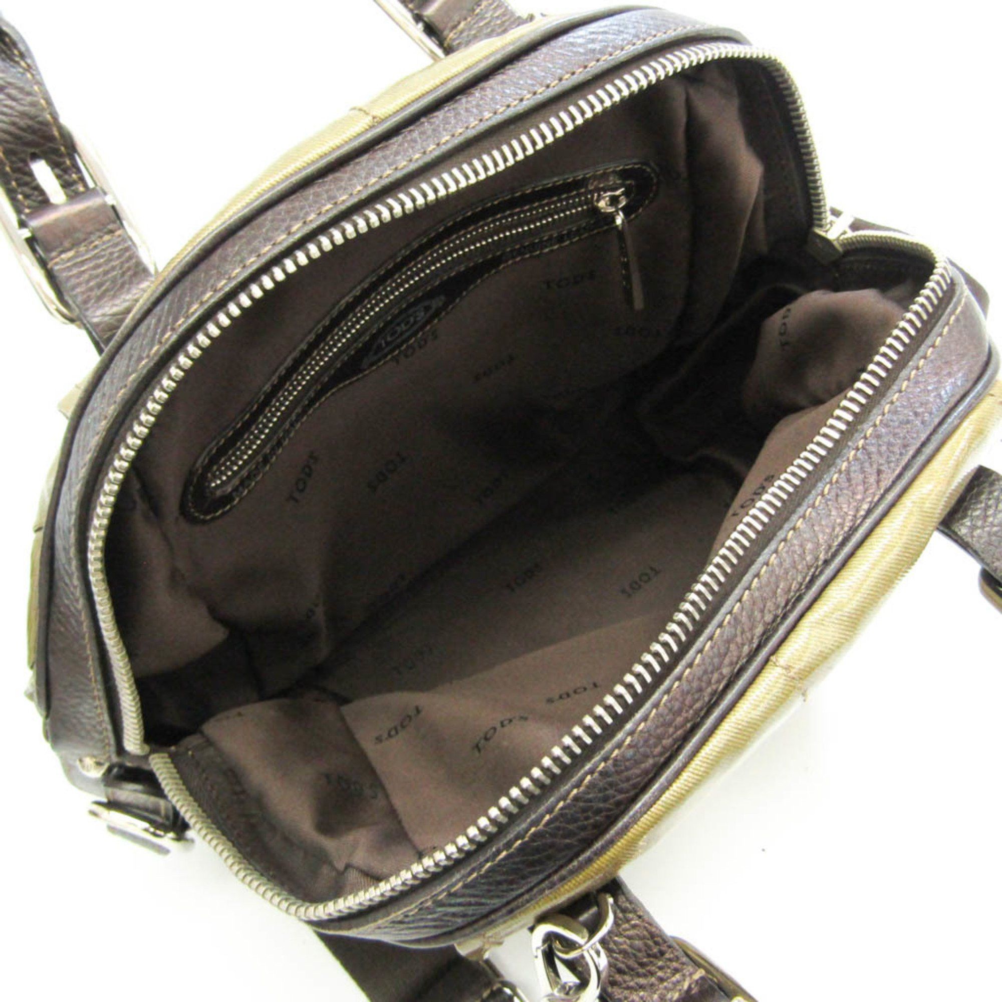 Tod's Khaki Leather Handbag (Pre-Owned) Size ONE SIZE - 5 Thumbnail