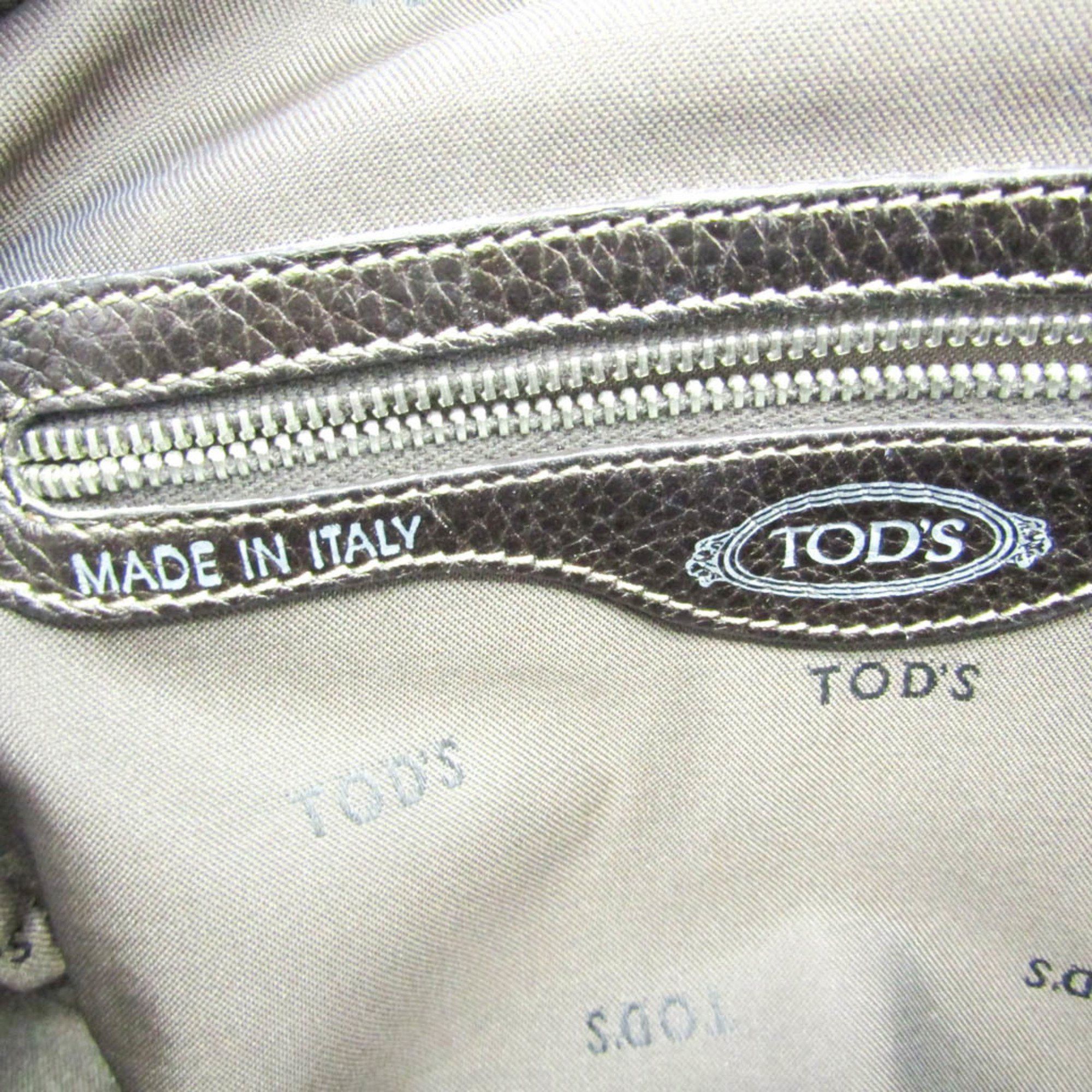 Tod's Khaki Leather Handbag (Pre-Owned) Size ONE SIZE - 7 Thumbnail