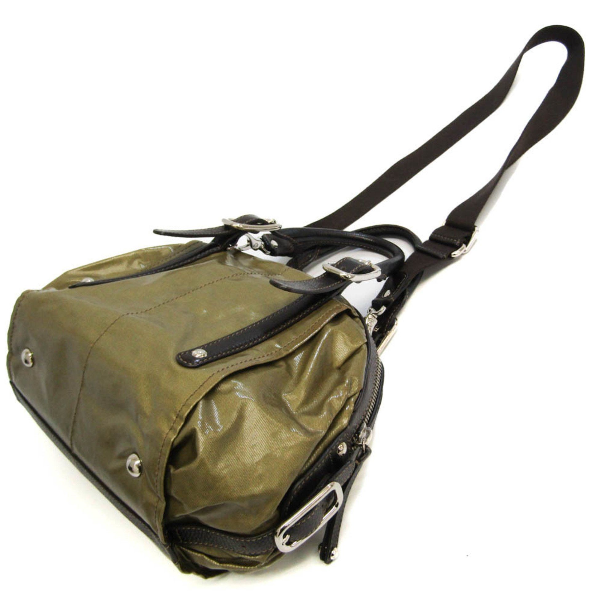 Tod's Khaki Leather Handbag (Pre-Owned) Size ONE SIZE - 2 Thumbnail