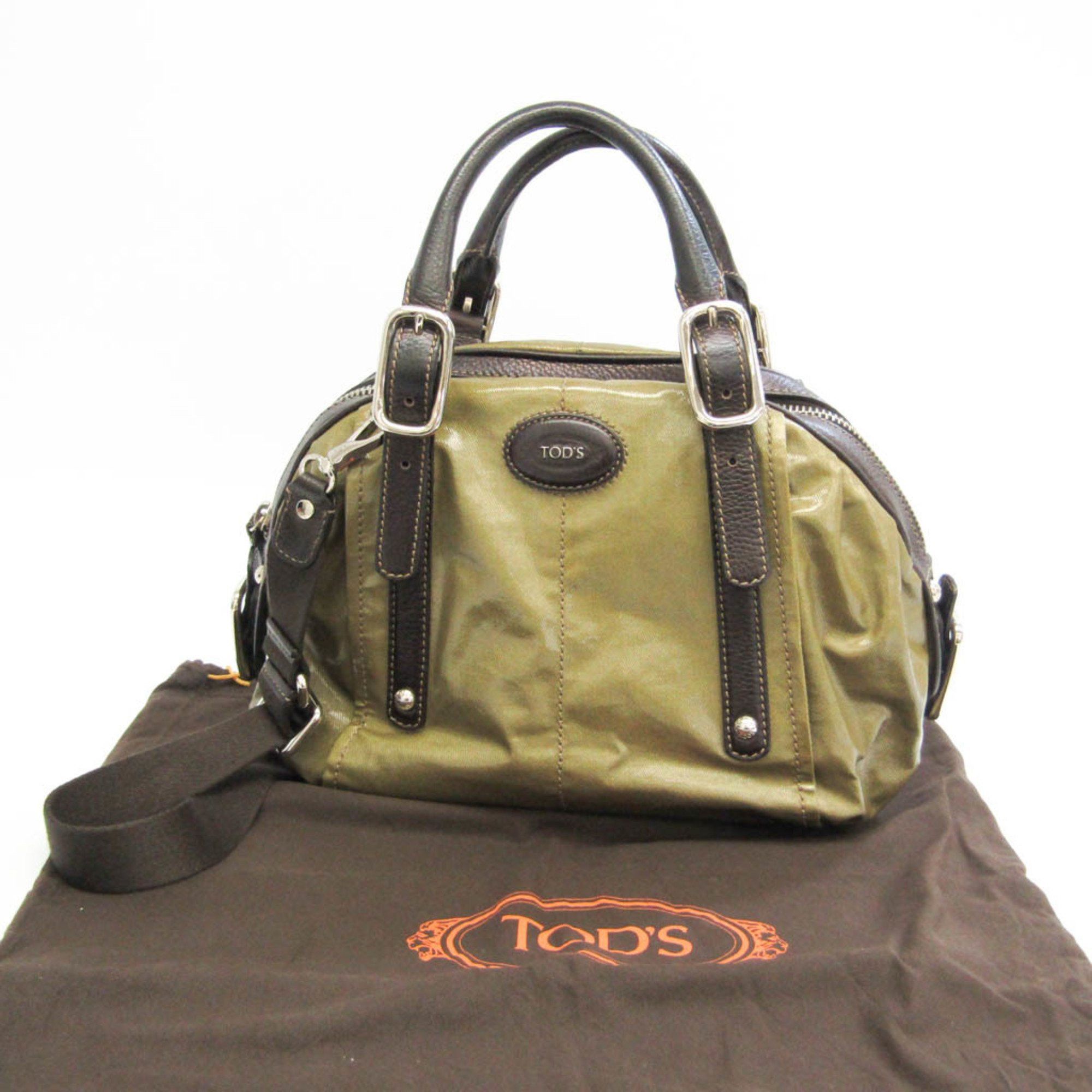 Tod's Khaki Leather Handbag (Pre-Owned) Size ONE SIZE - 8 Thumbnail