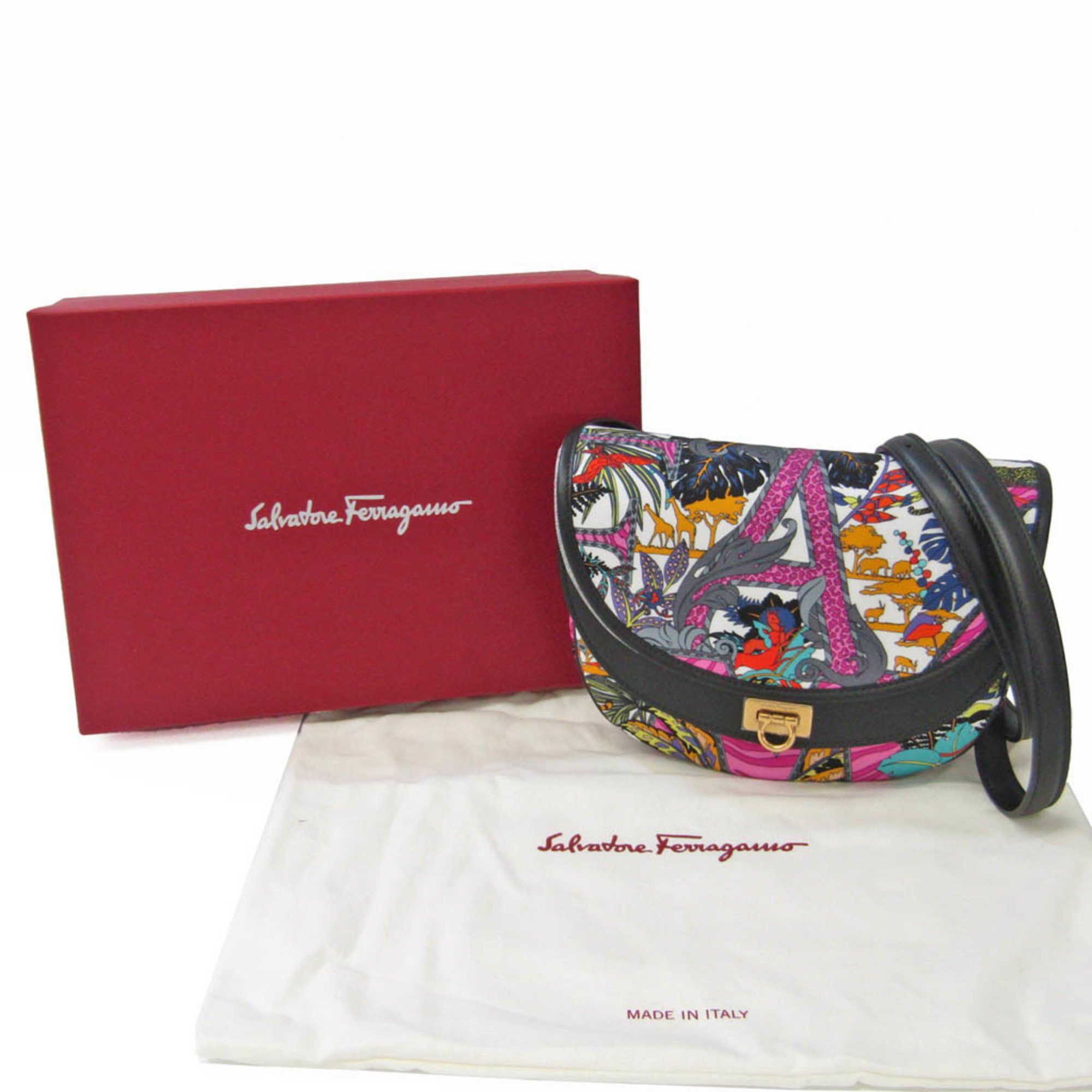 Salvatore Ferragamo Gancini Multicolour Leather Shoulder Bag (Pre-Owned) Size ONE SIZE - 5 Thumbnail