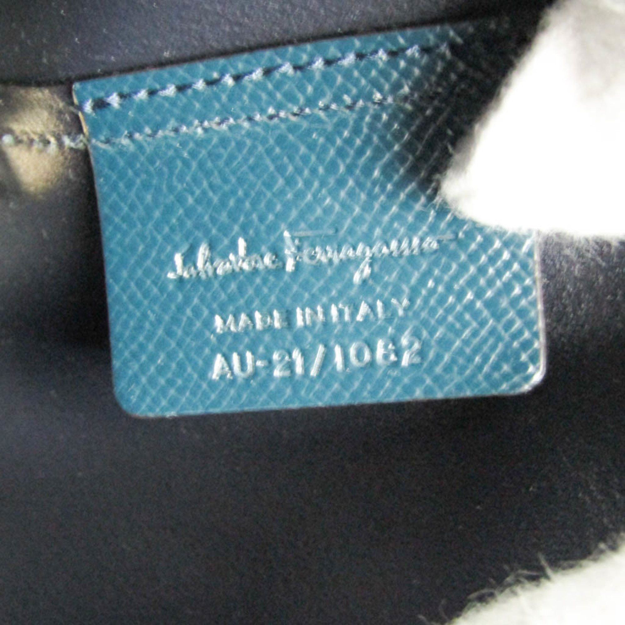 Salvatore Ferragamo Vara Blue Leather Tote Bag (Pre-Owned) Size ONE SIZE - 5 Thumbnail