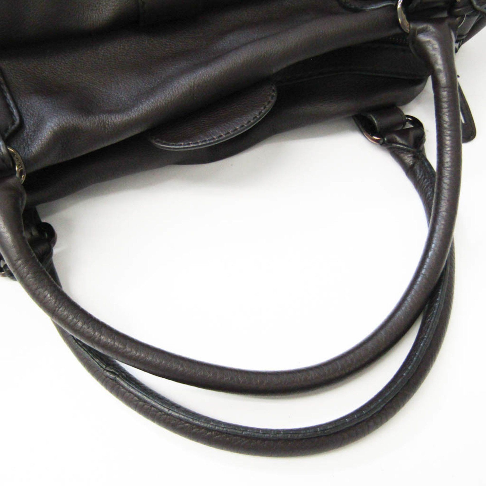 Tod's Brown Leather Handbag (Pre-Owned) Size ONE SIZE - 3 Thumbnail