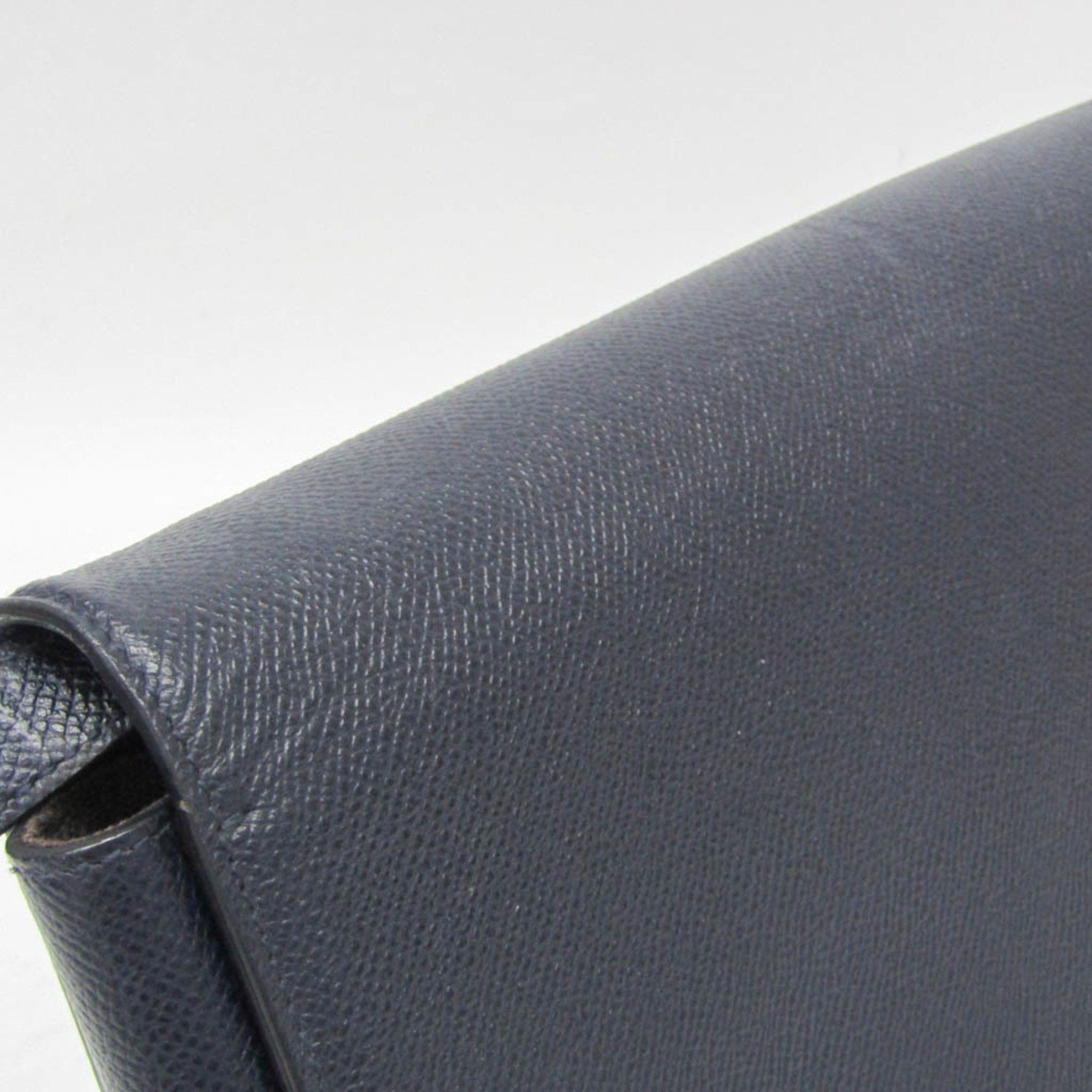 Salvatore Ferragamo Vara Navy Leather Shoulder Bag (Pre-Owned) Size ONE SIZE - 10 Thumbnail