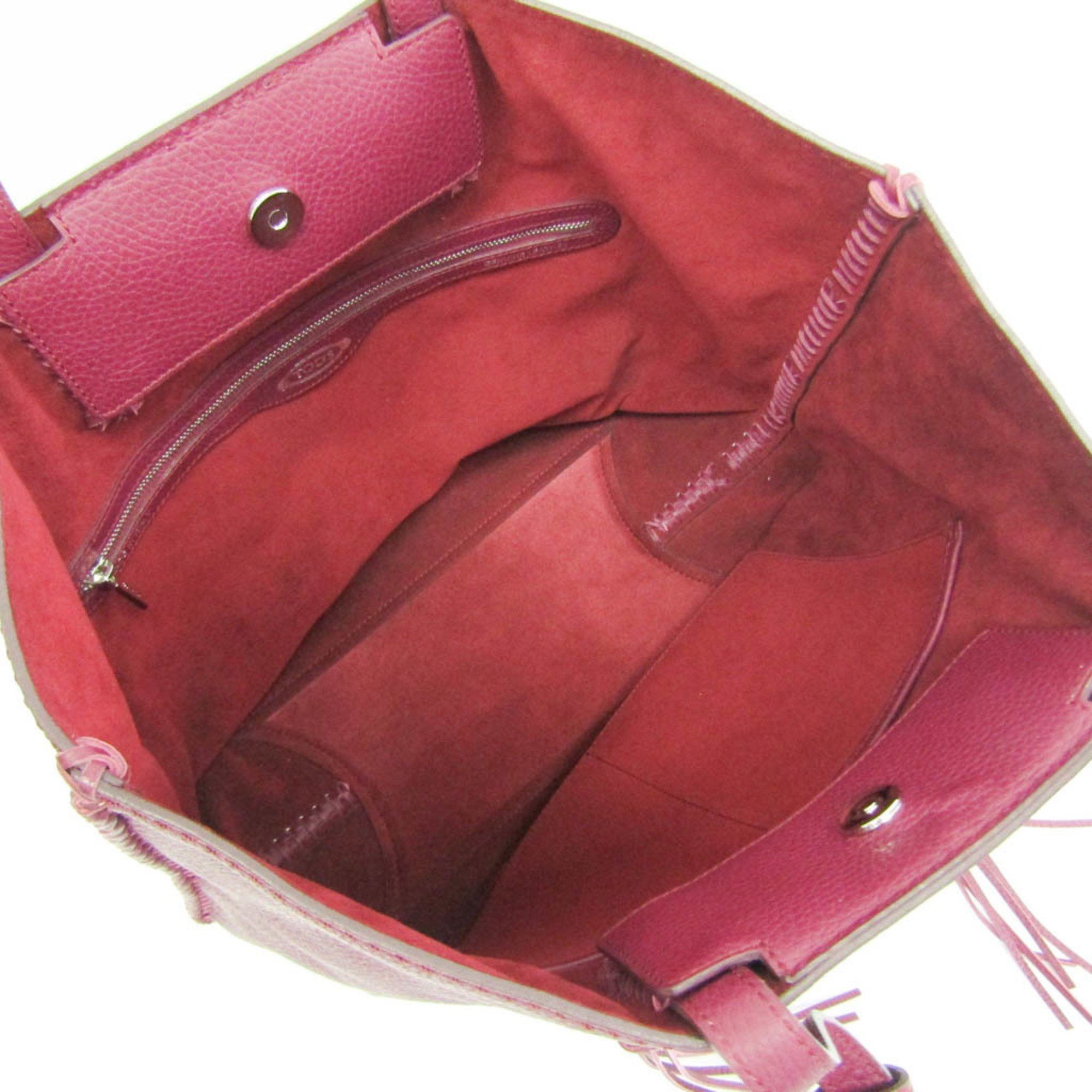 Tod's Purple Leather Tote Bag (Pre-Owned) Size ONE SIZE - 4 Thumbnail