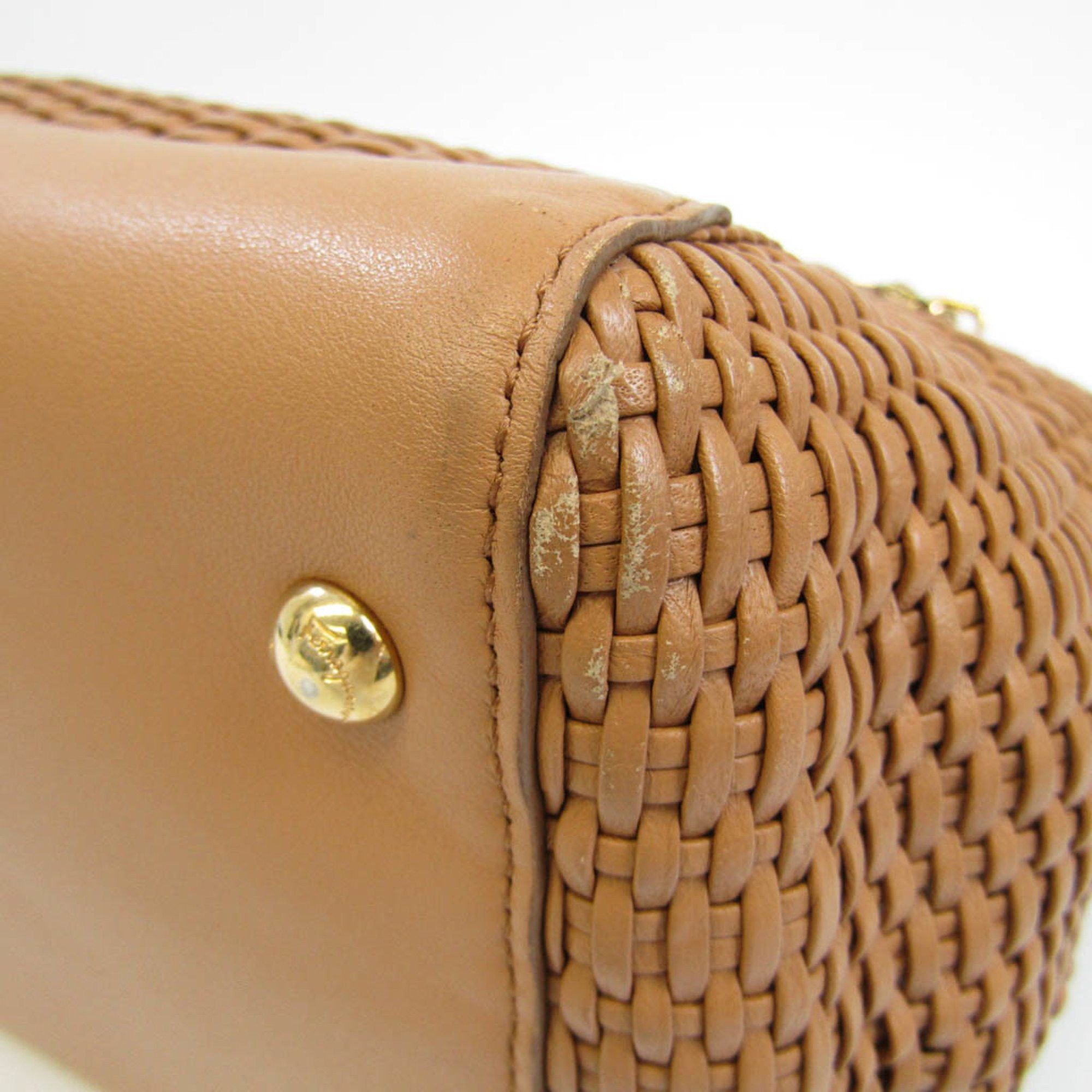 Salvatore Ferragamo Camel Leather Handbag (Pre-Owned) Size ONE SIZE - 8 Thumbnail