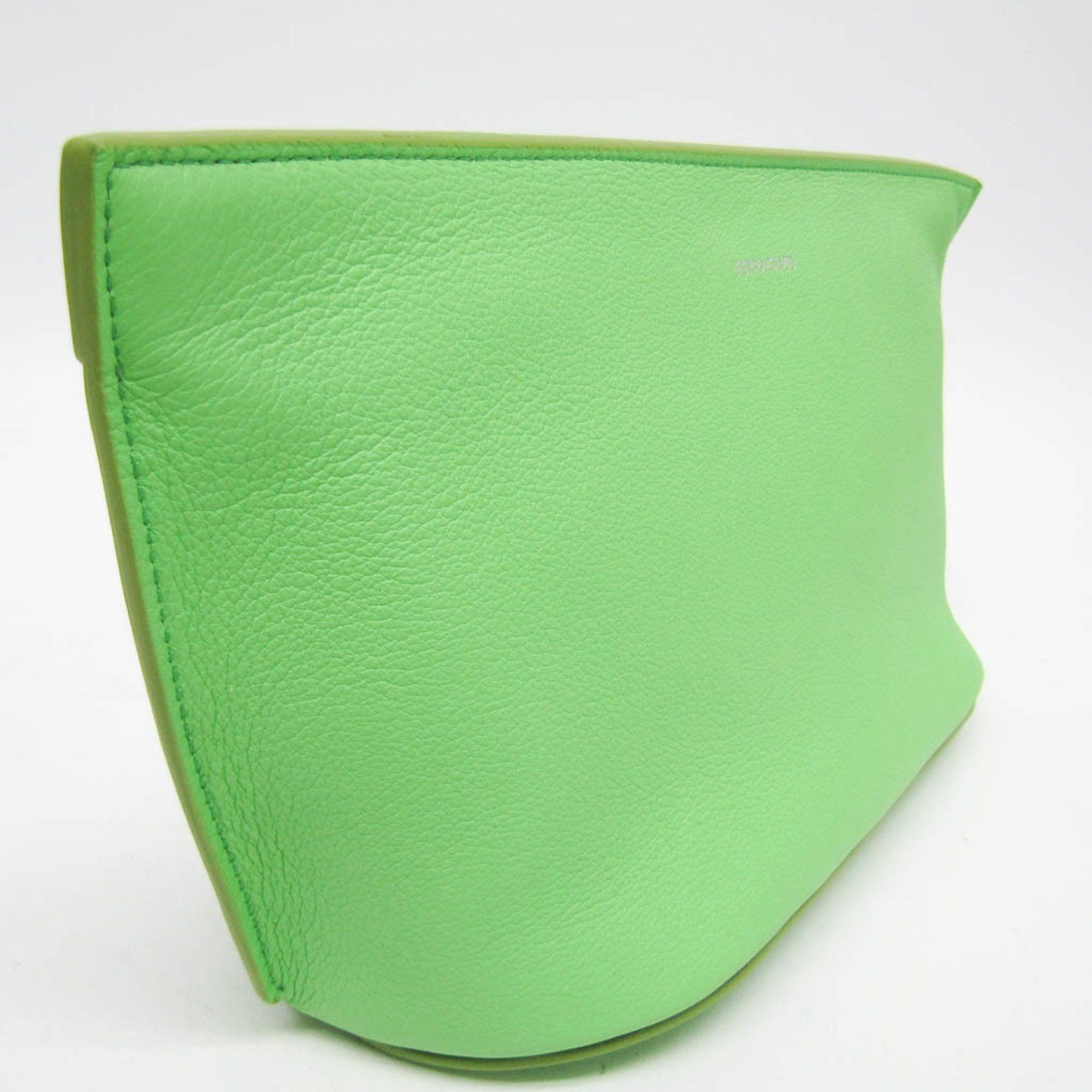 Salvatore Ferragamo Green Leather Clutch Bag (Pre-Owned) Size ONE SIZE - 4 Thumbnail