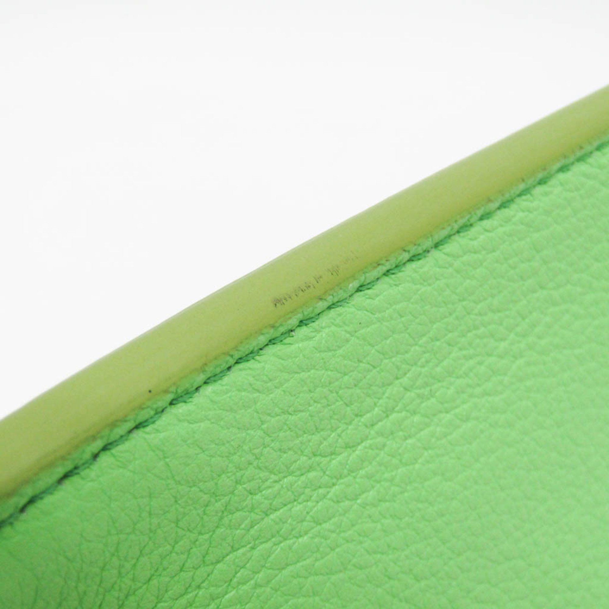 Salvatore Ferragamo Green Leather Clutch Bag (Pre-Owned) Size ONE SIZE - 9 Thumbnail