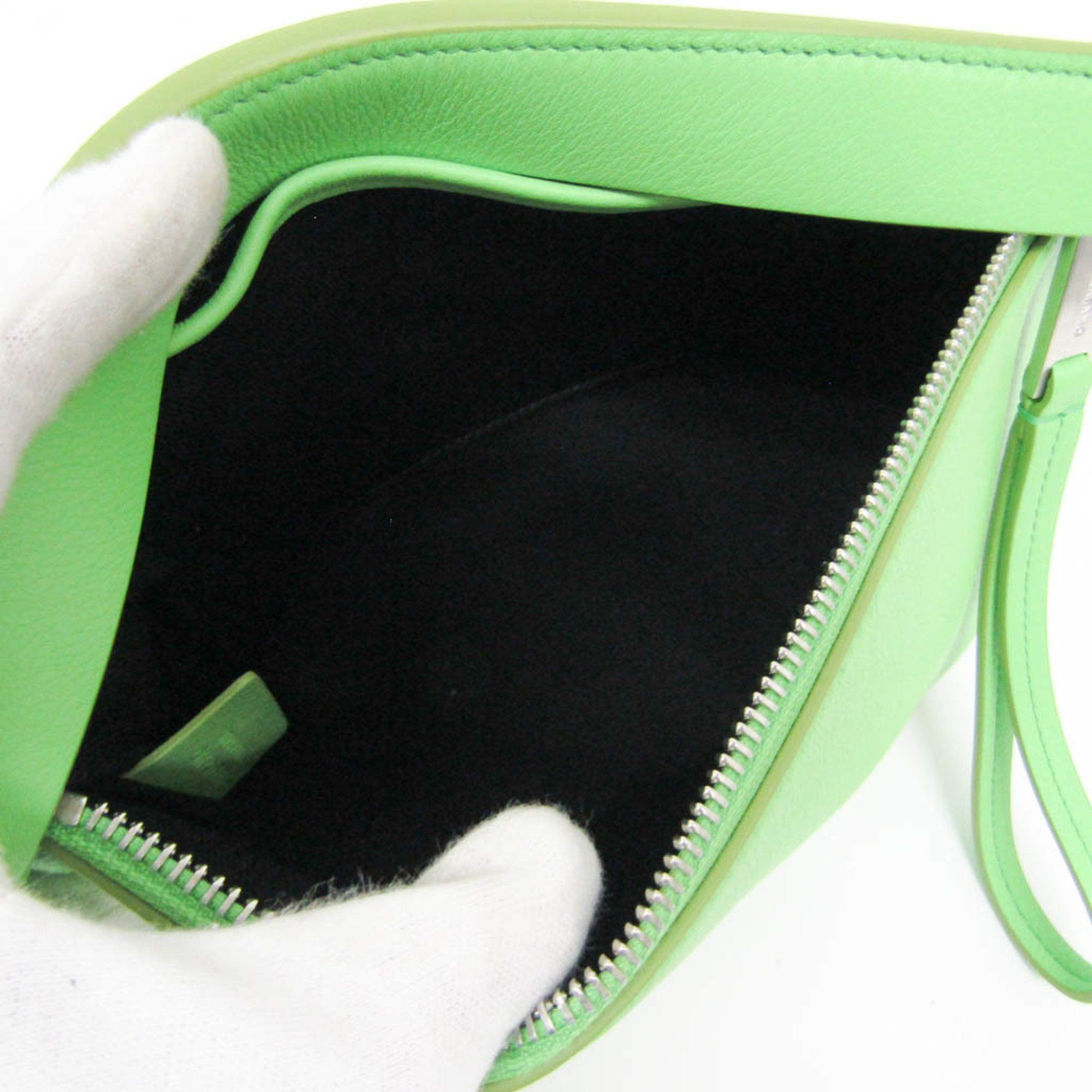 Salvatore Ferragamo Green Leather Clutch Bag (Pre-Owned) Size ONE SIZE - 5 Thumbnail