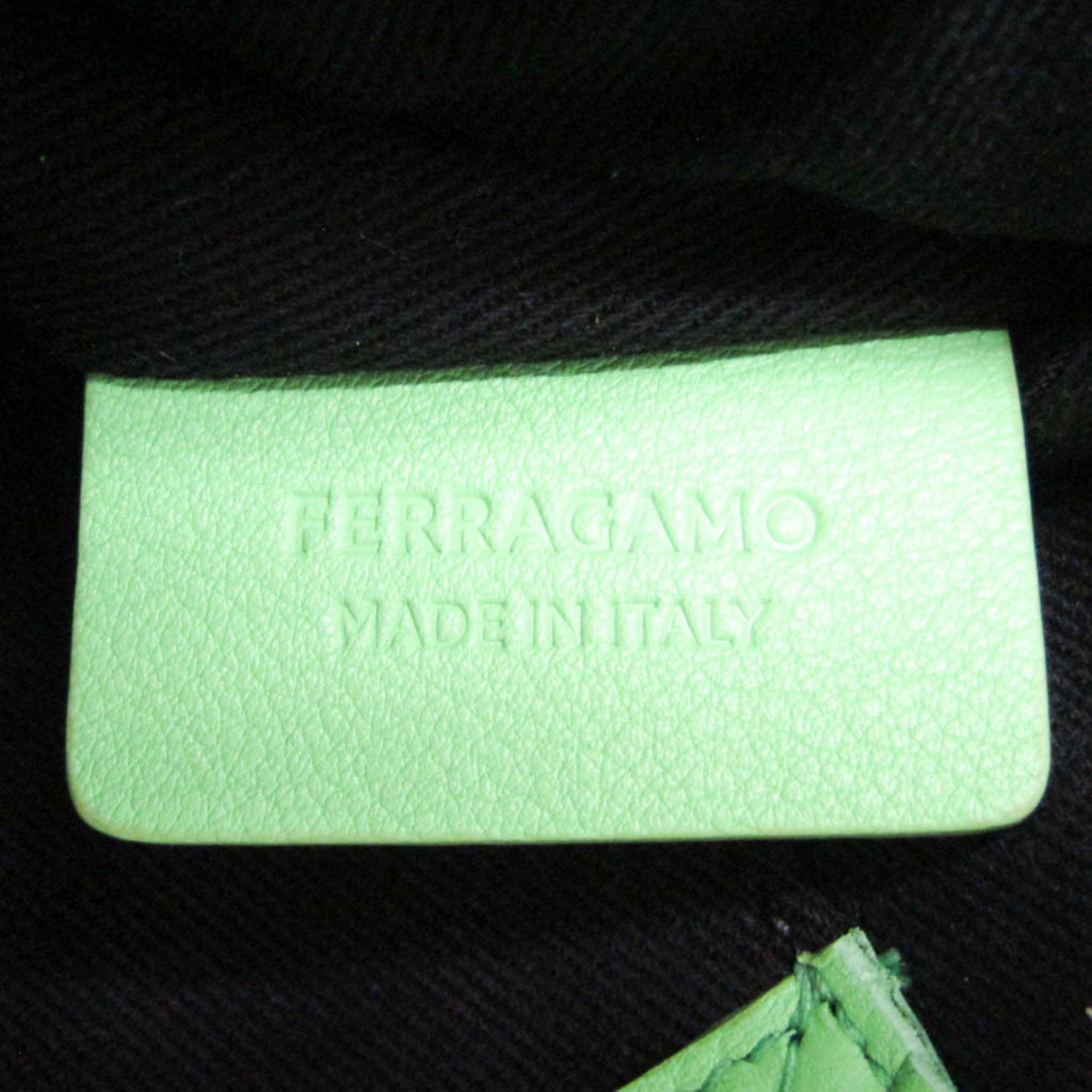 Salvatore Ferragamo Green Leather Clutch Bag (Pre-Owned) Size ONE SIZE - 7 Thumbnail
