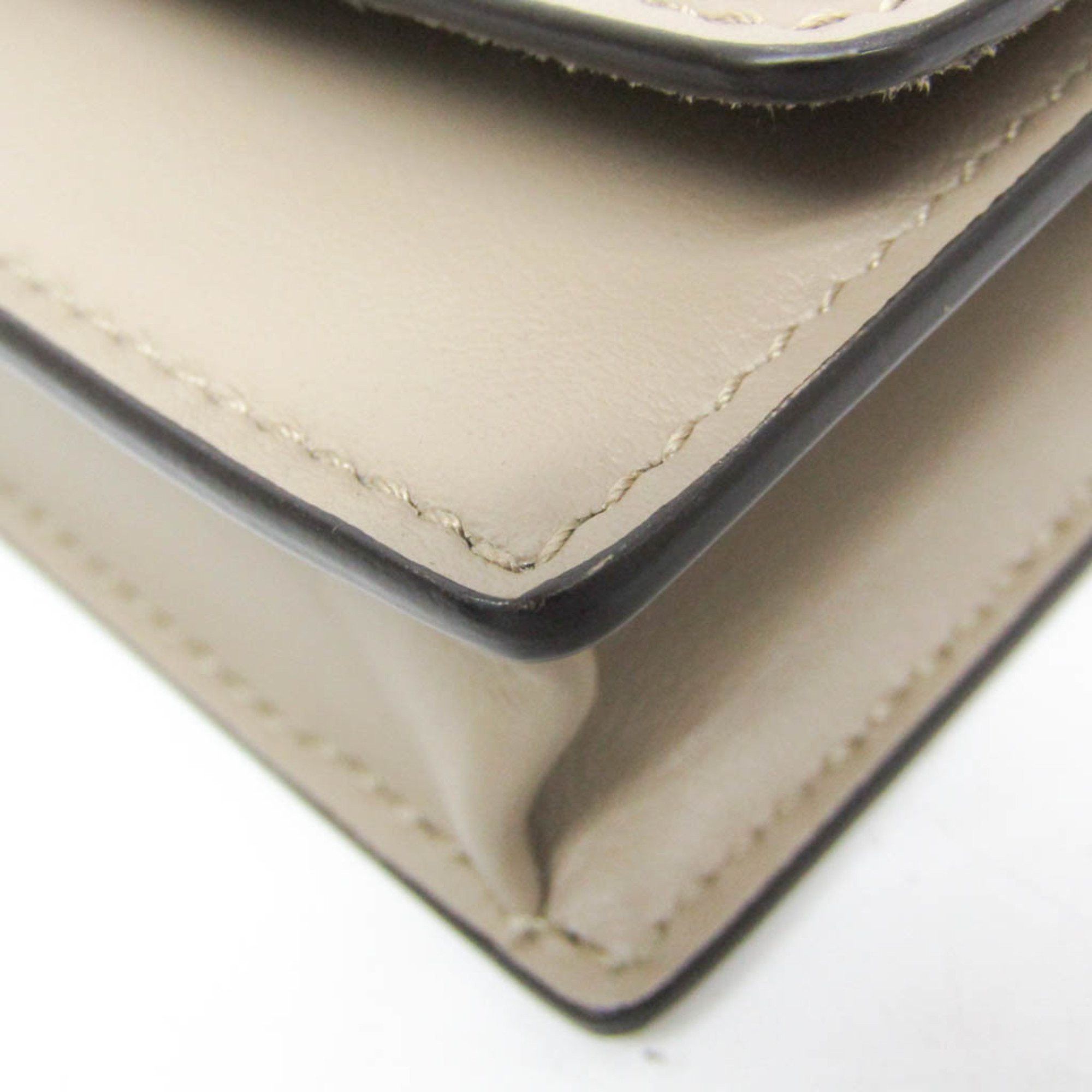 Salvatore Ferragamo Gancini Beige Leather Shoulder Bag (Pre-Owned) Size ONE SIZE - 6 Thumbnail