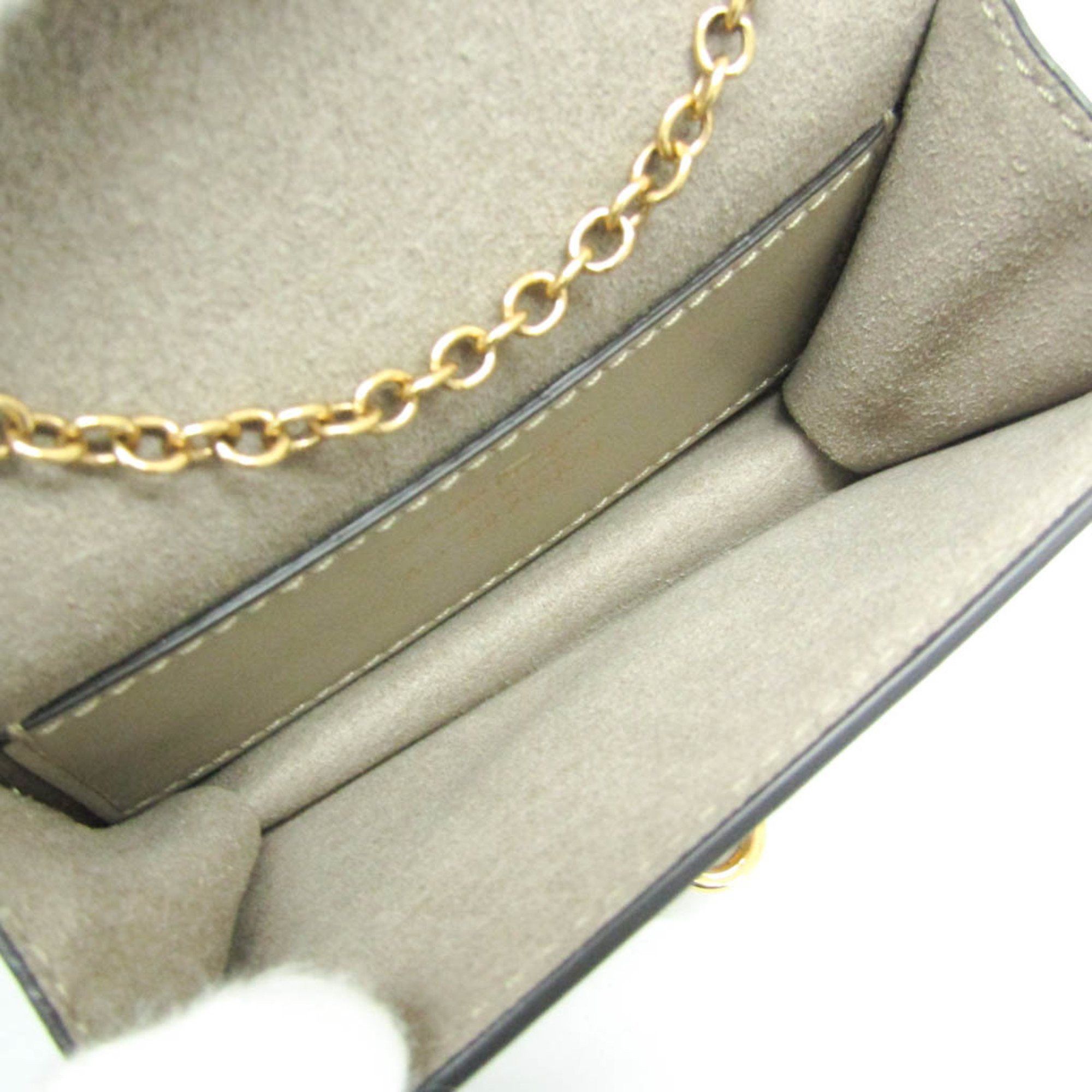 Salvatore Ferragamo Gancini Beige Leather Shoulder Bag (Pre-Owned) Size ONE SIZE - 3 Thumbnail