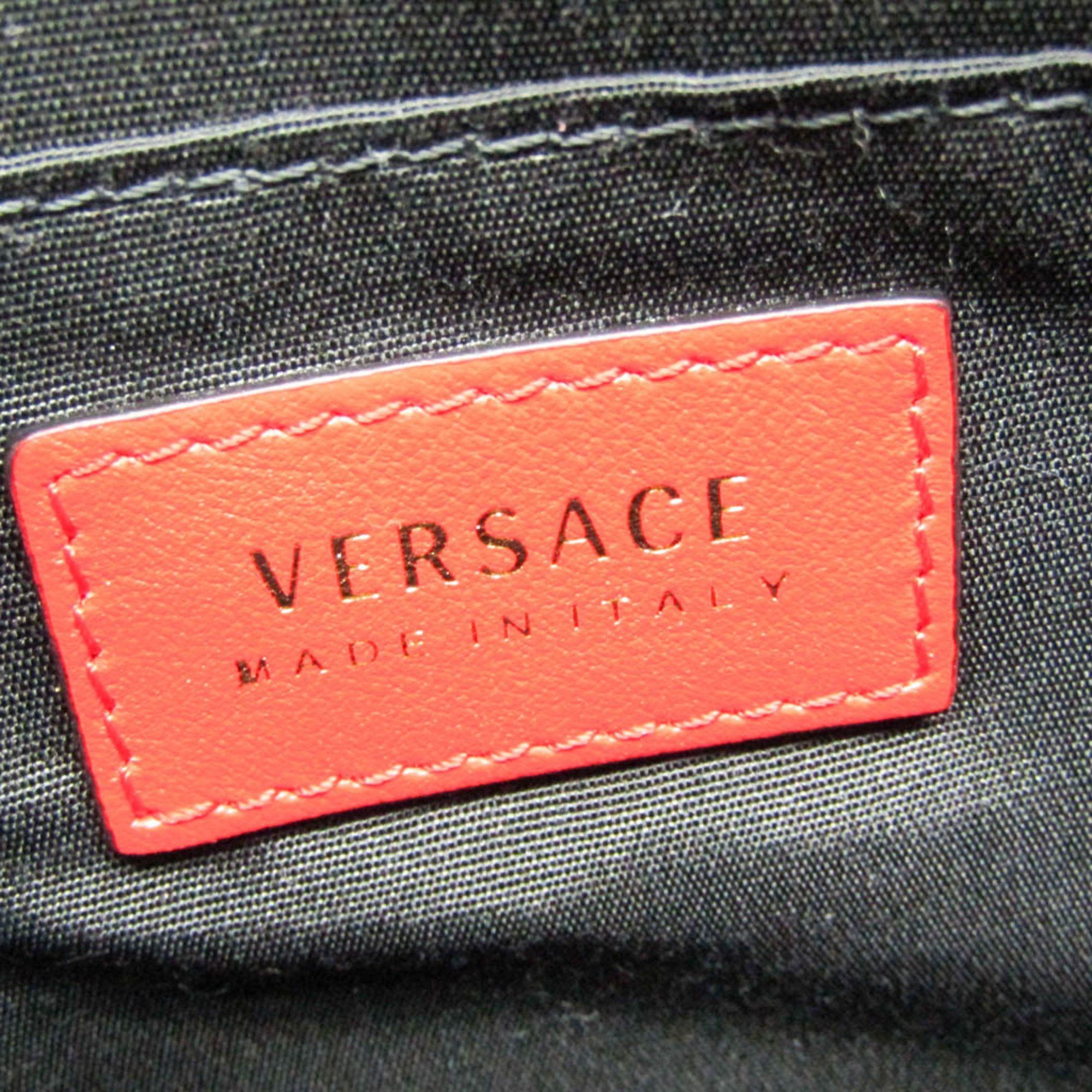 Versace Virtus Red Leather Shoulder Bag (Pre-Owned) Size ONE SIZE - 5 Thumbnail